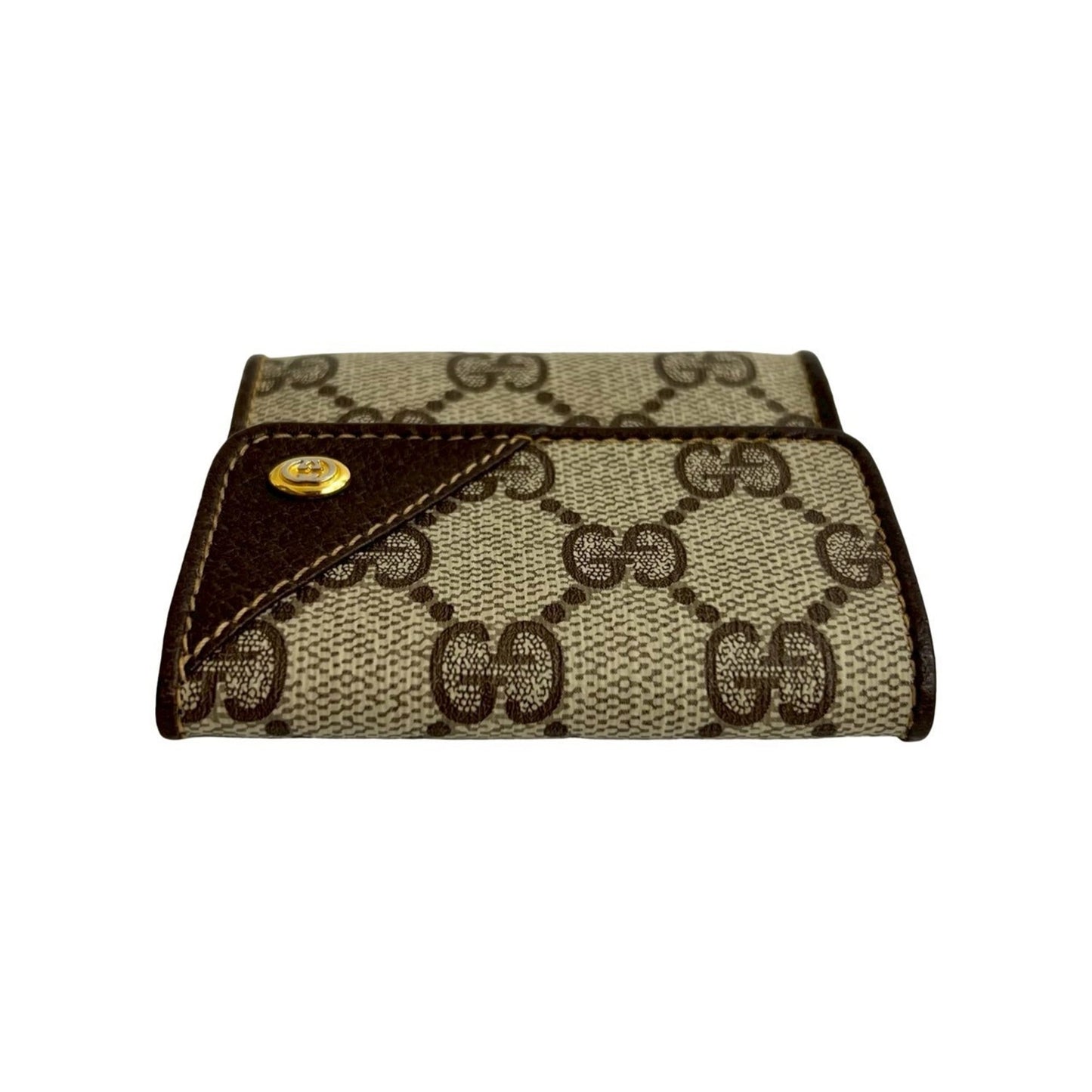 Gucci Brown Leather Pvc Coin Purse/Coin Case ( )