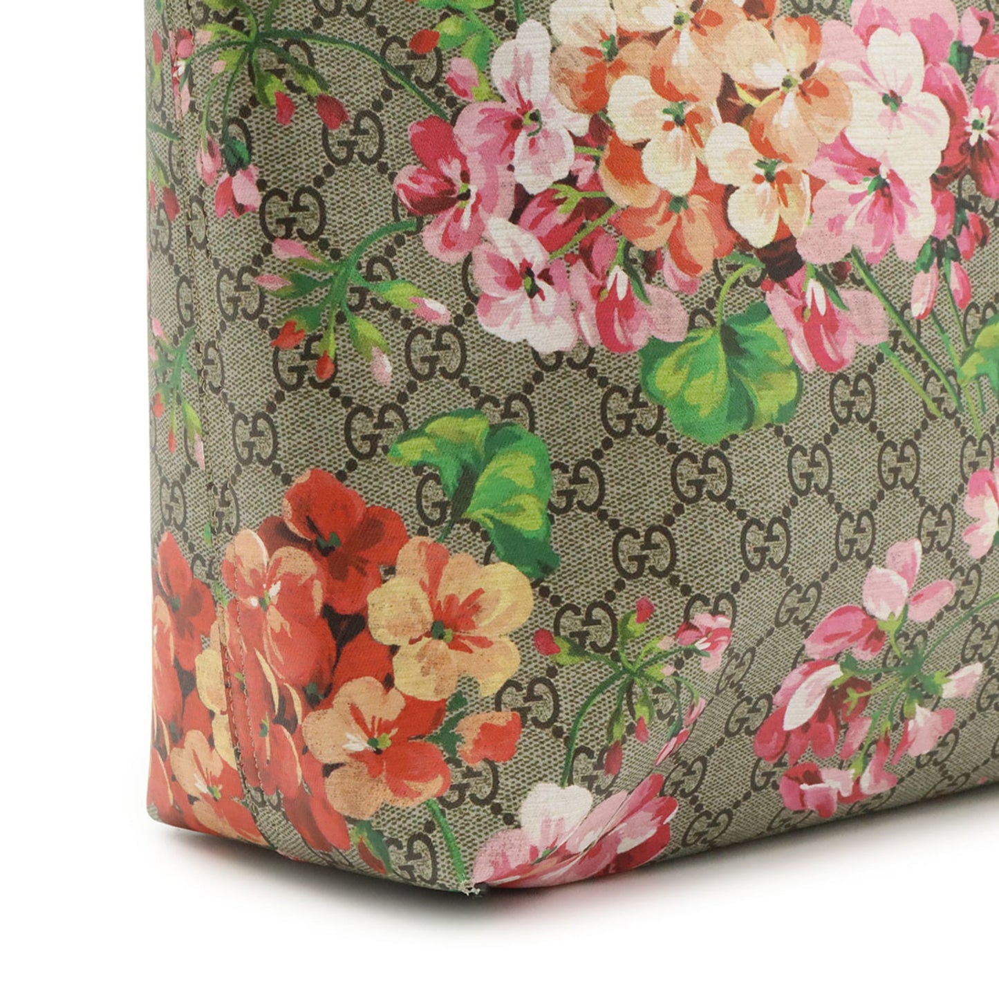 Gucci Gg Blooms Beige Multi-Color Pink Leather Shoulder Bag Tote Bag ( )