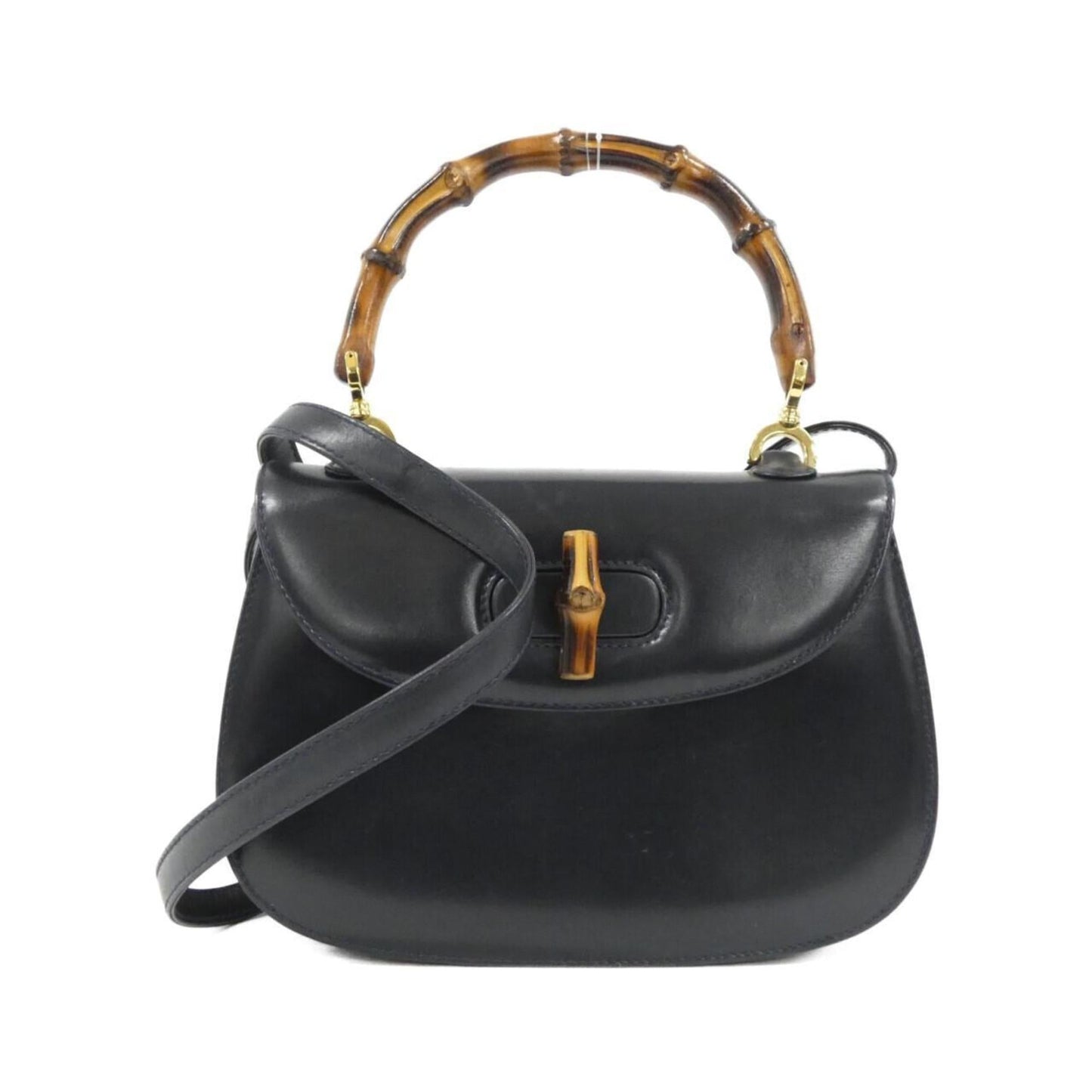 Gucci Navy Leather Handbag ( )