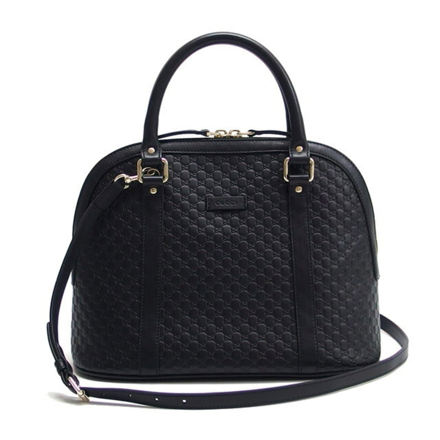 Gucci Microguccissima Black Leather Handbag Shoulder Bag ( )