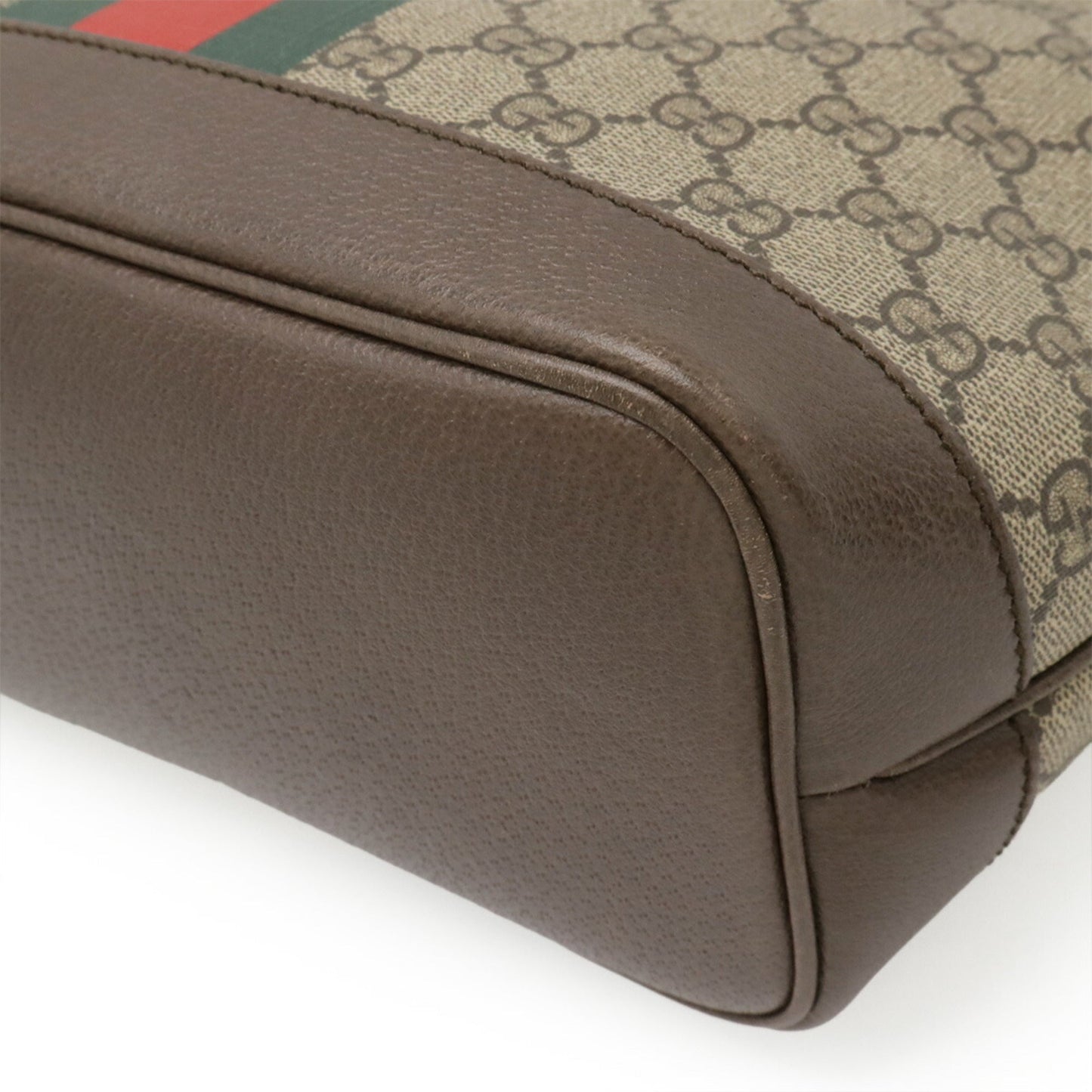 Gucci Beige Brown Green Red Color Gg Supreme Canvas Shoulder Bag Tote Bag ( )