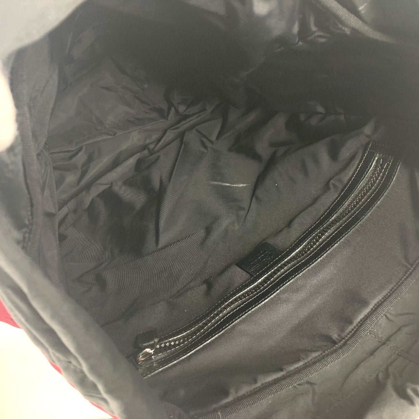Gucci Black Red Color Nylon Canvas Backpack ( )