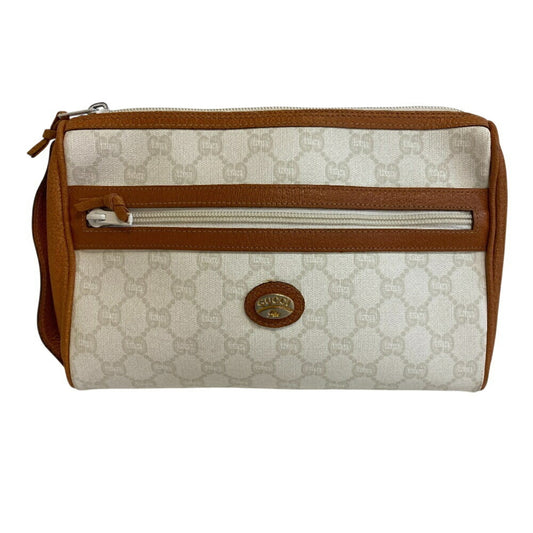 Gucci Gg Plus White Pvc Clutch Bag ( )