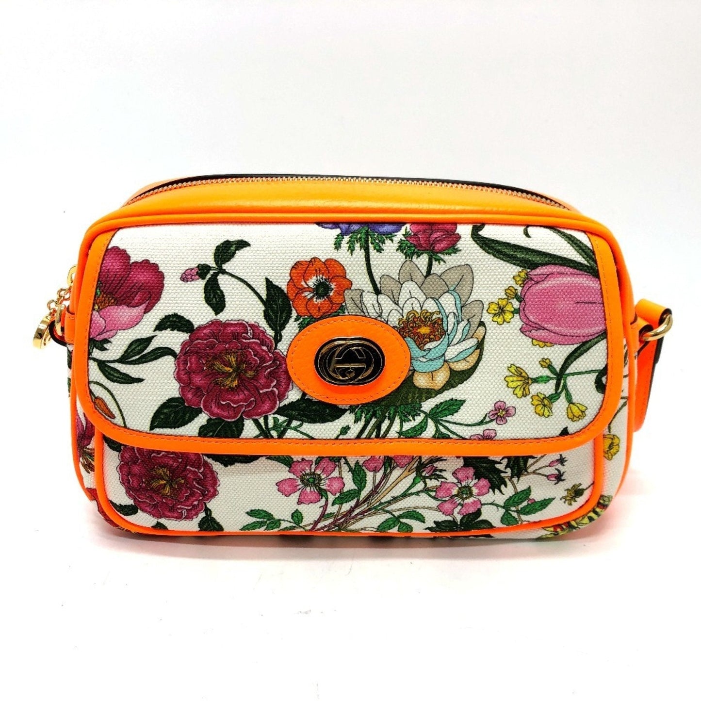 Gucci Multi-Color Canvas Leather Shoulder Bag ( )