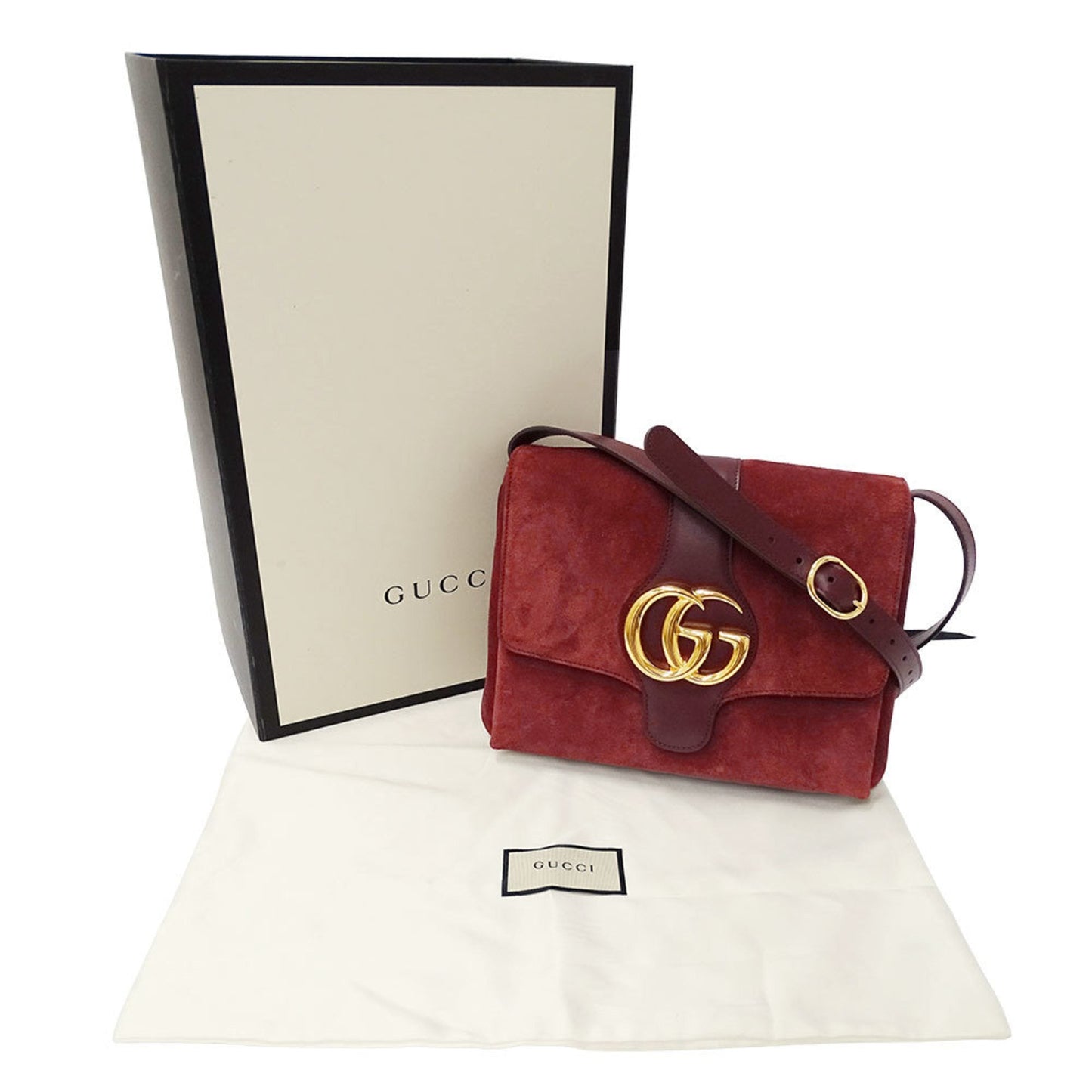 Gucci Bordeaux Suede Shoulder Bag ( )