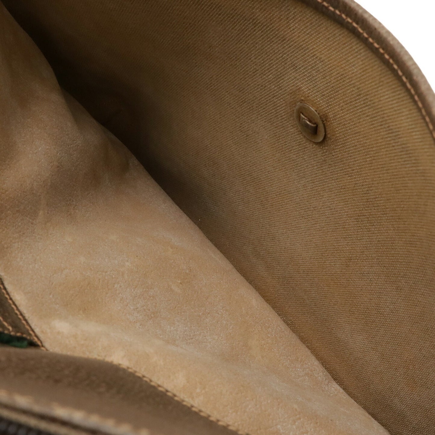 Gucci Gg Plus Beige Coated Canvas Leather Clutch Bag Pochette Shoulder Bag ( )