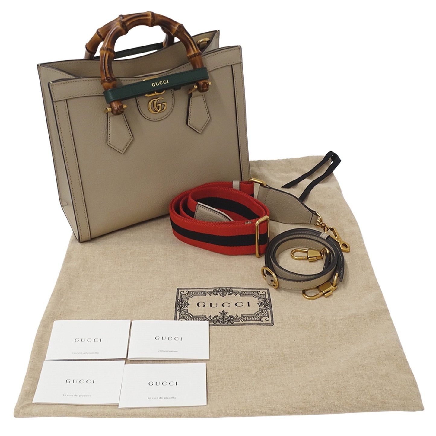 Gucci Beige Leather Handbag Shoulder Bag ( )