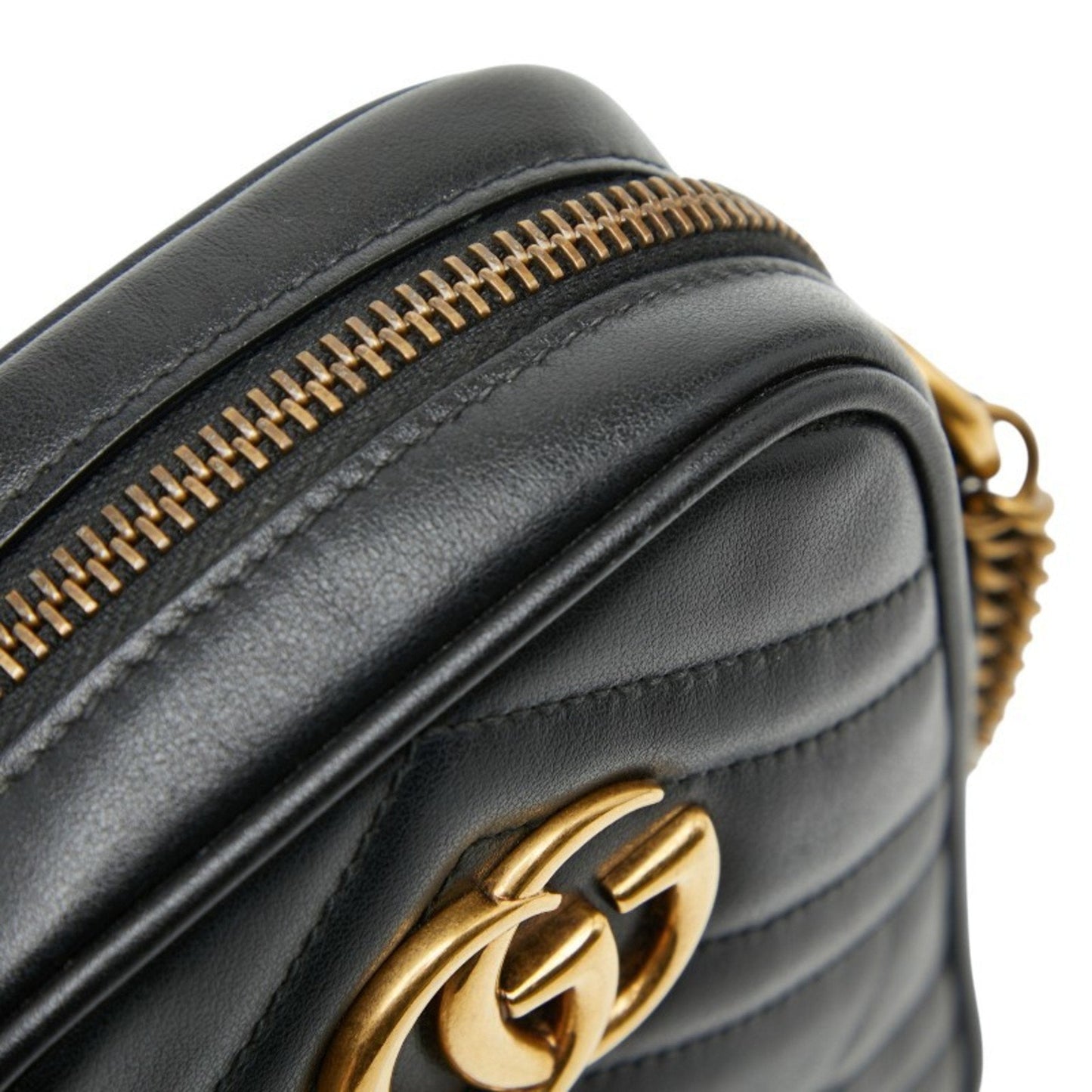Gucci Gg Marmont Black Leather Shoulder Bag ( )