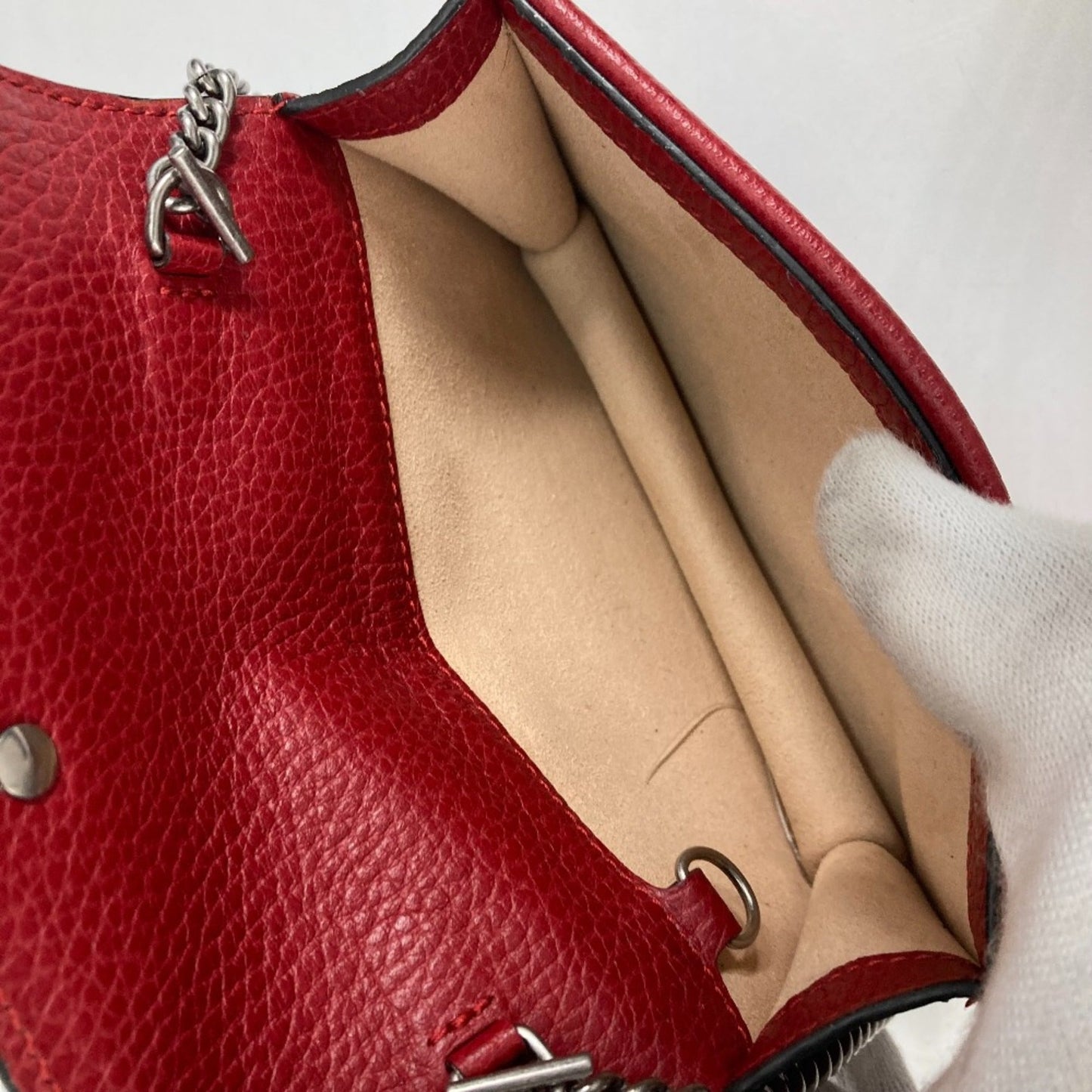 Gucci Red Leather Shoulder Bag ( )