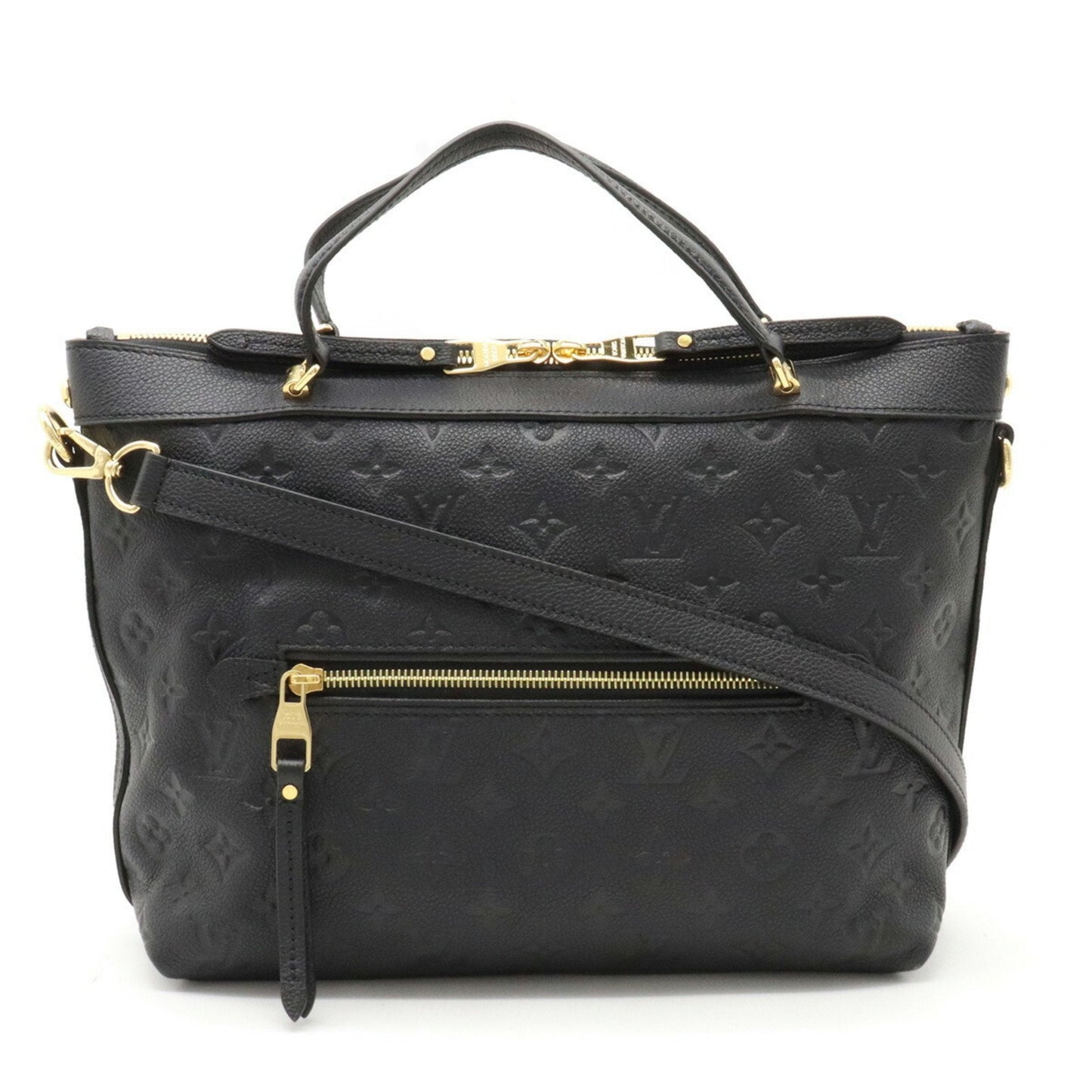 LOUIS VUITTON Monogram Empreinte Bastille PM Handbag Tote Bag Shoulder Noir M41162