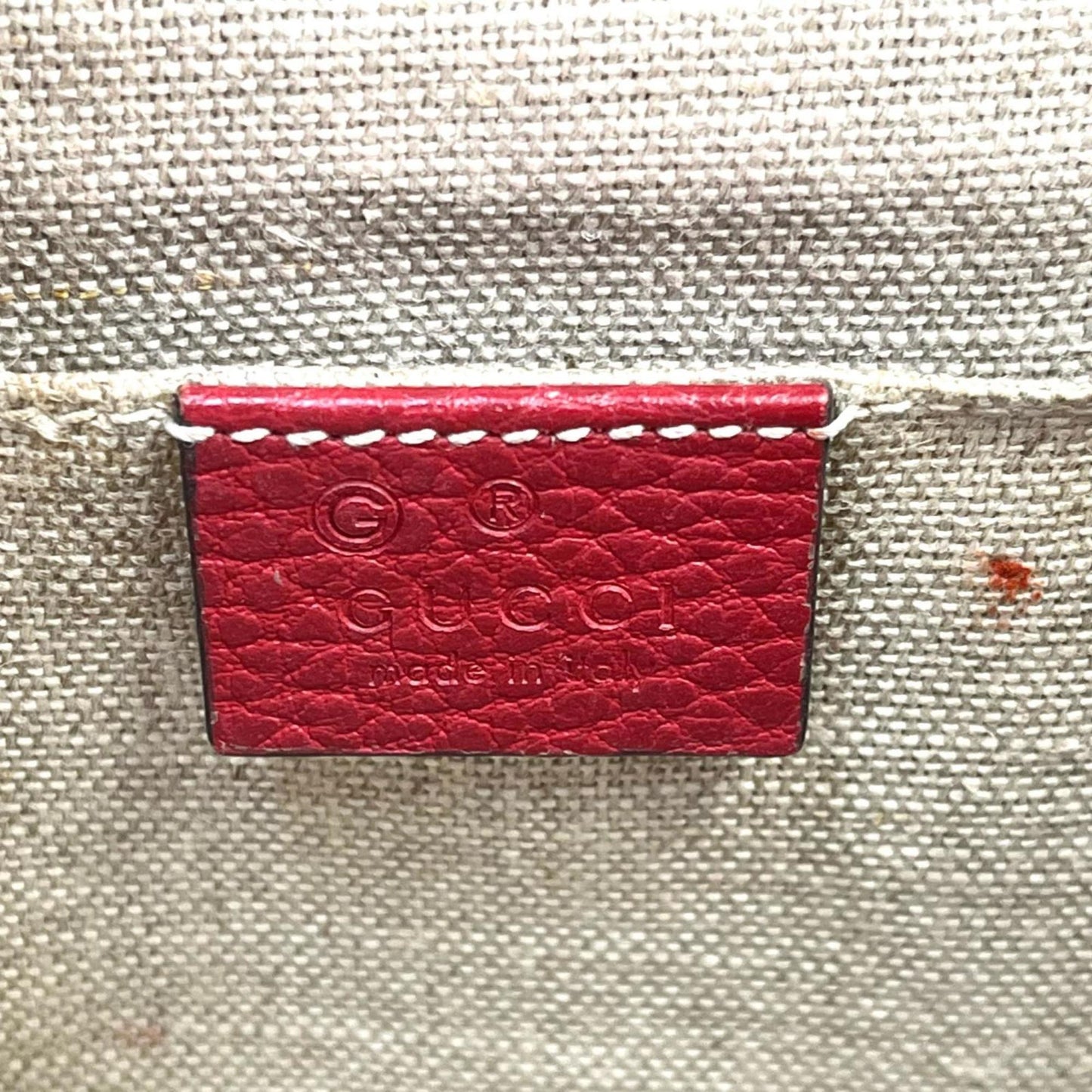 Gucci Red Color Leather Shoulder Bag ( )