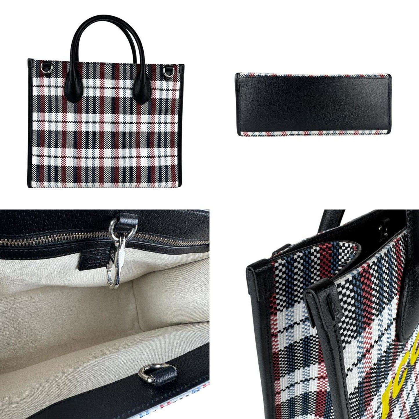 Gucci Multi-Color Nylon Canvas Handbag Shoulder Bag ( )