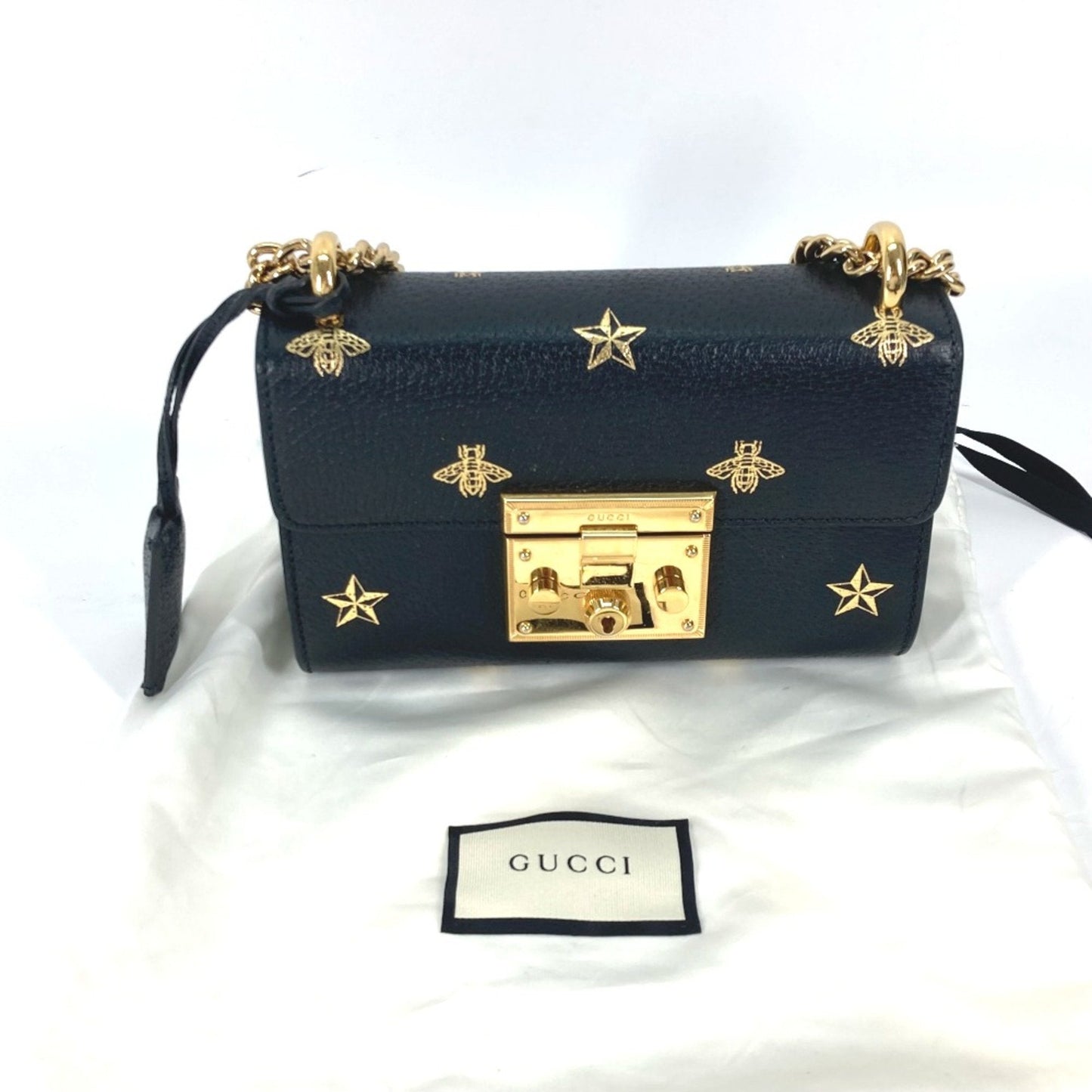 Gucci Black Leather Shoulder Bag ( )
