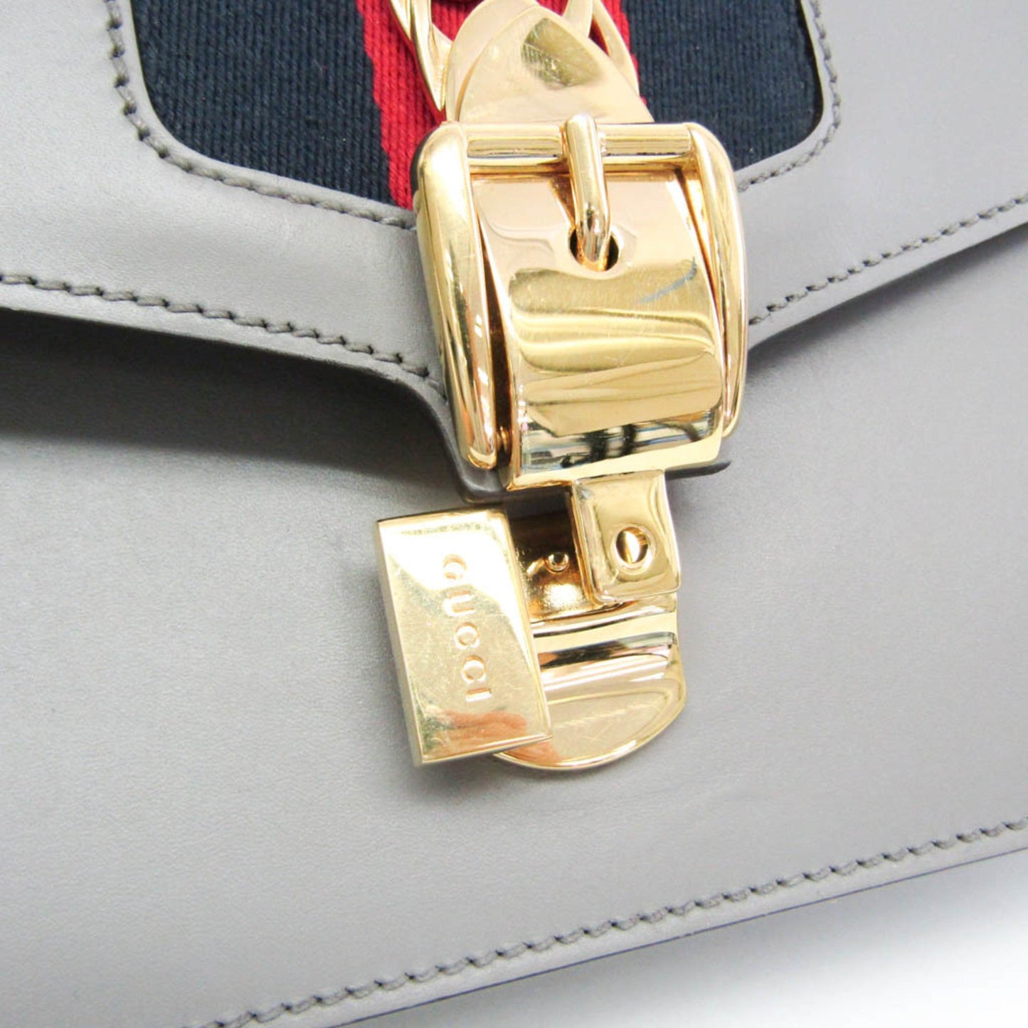 Gucci Gray Leather Shoulder Bag ( )