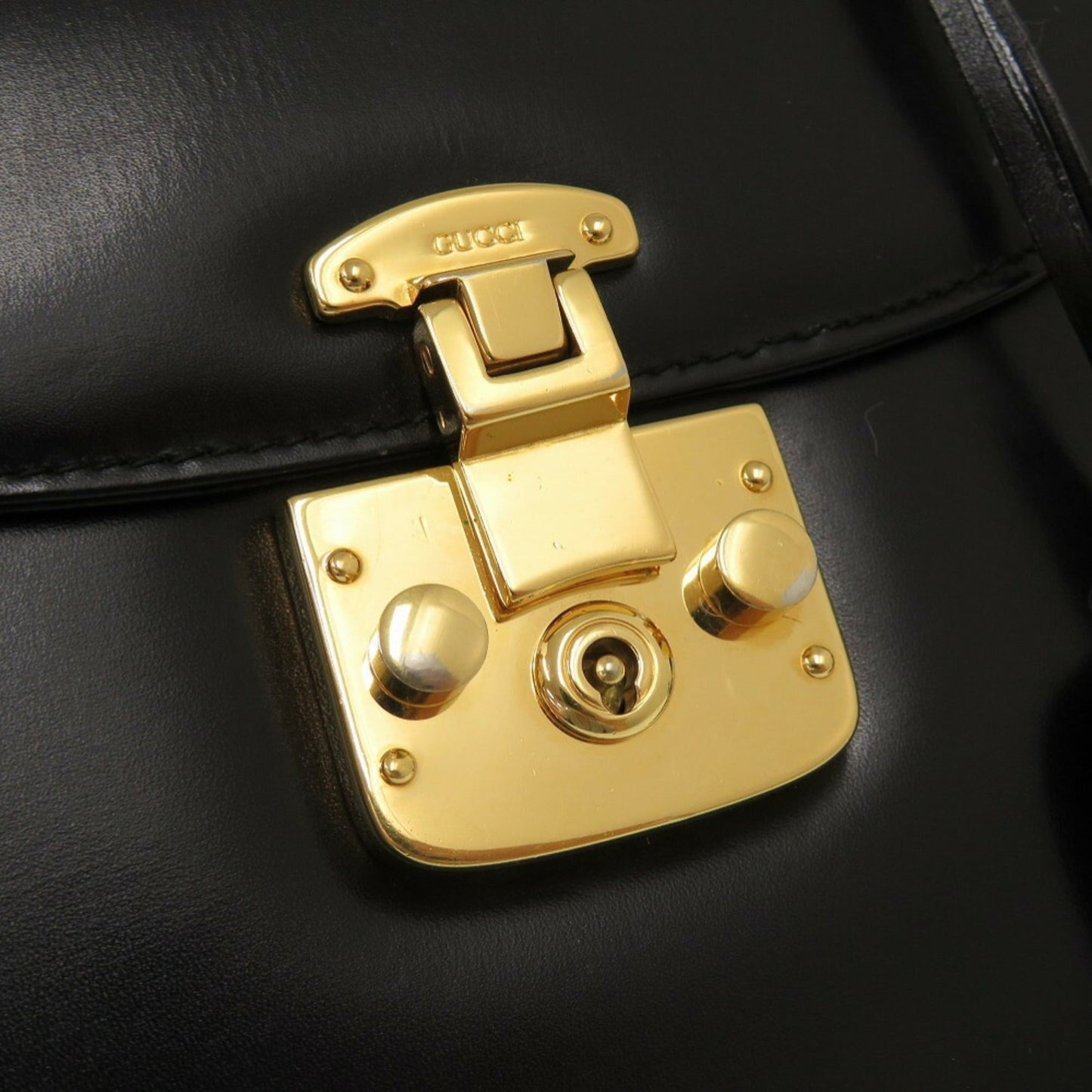 Gucci Black Leather Handbag ( )