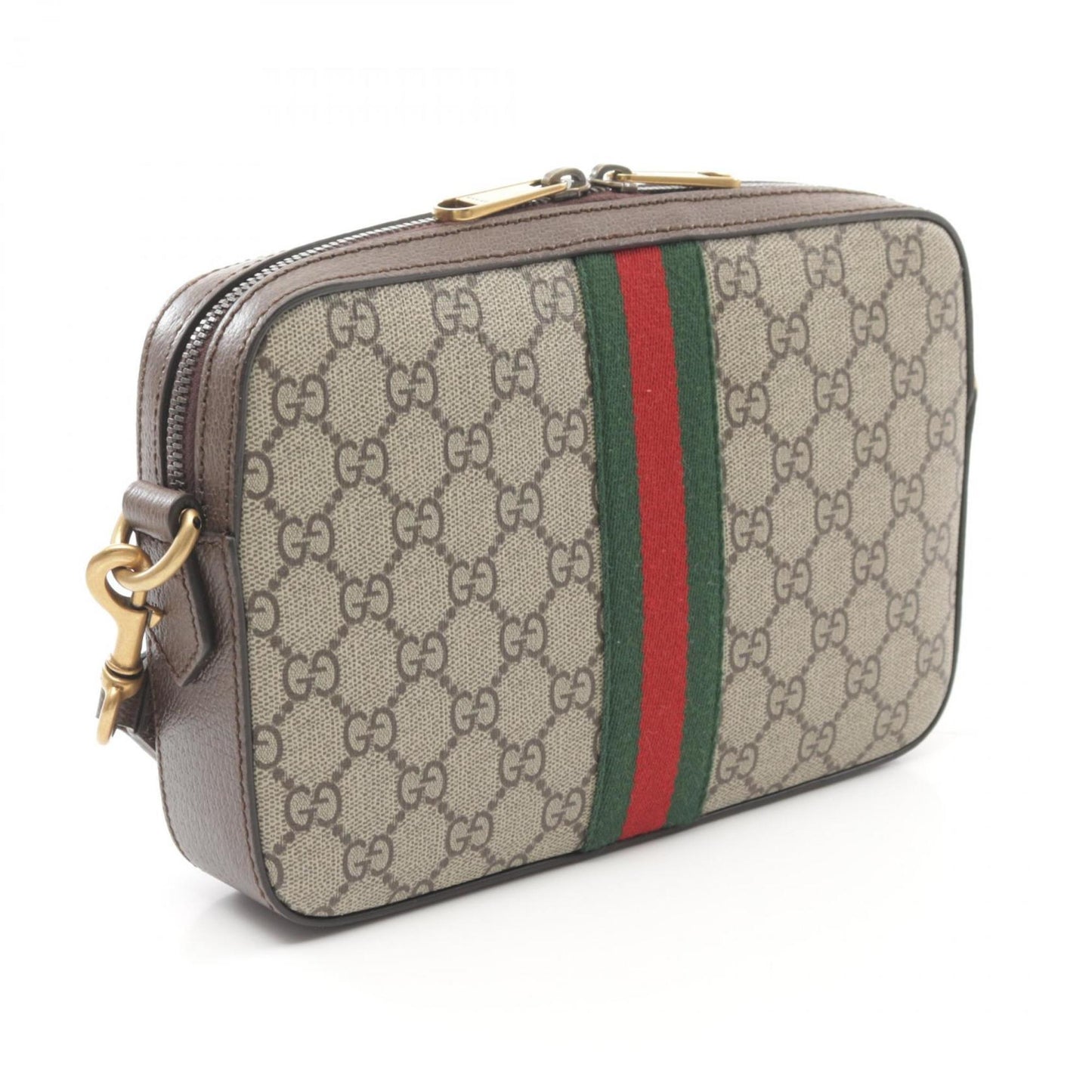 Gucci Leather Canvas Shoulder Bag