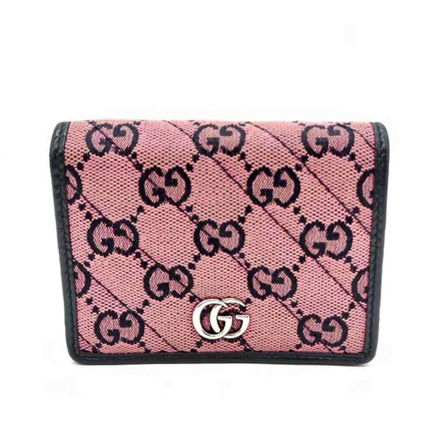 Gucci Pink Gg Canvas Leather Wallet (Bi-Fold) ( )