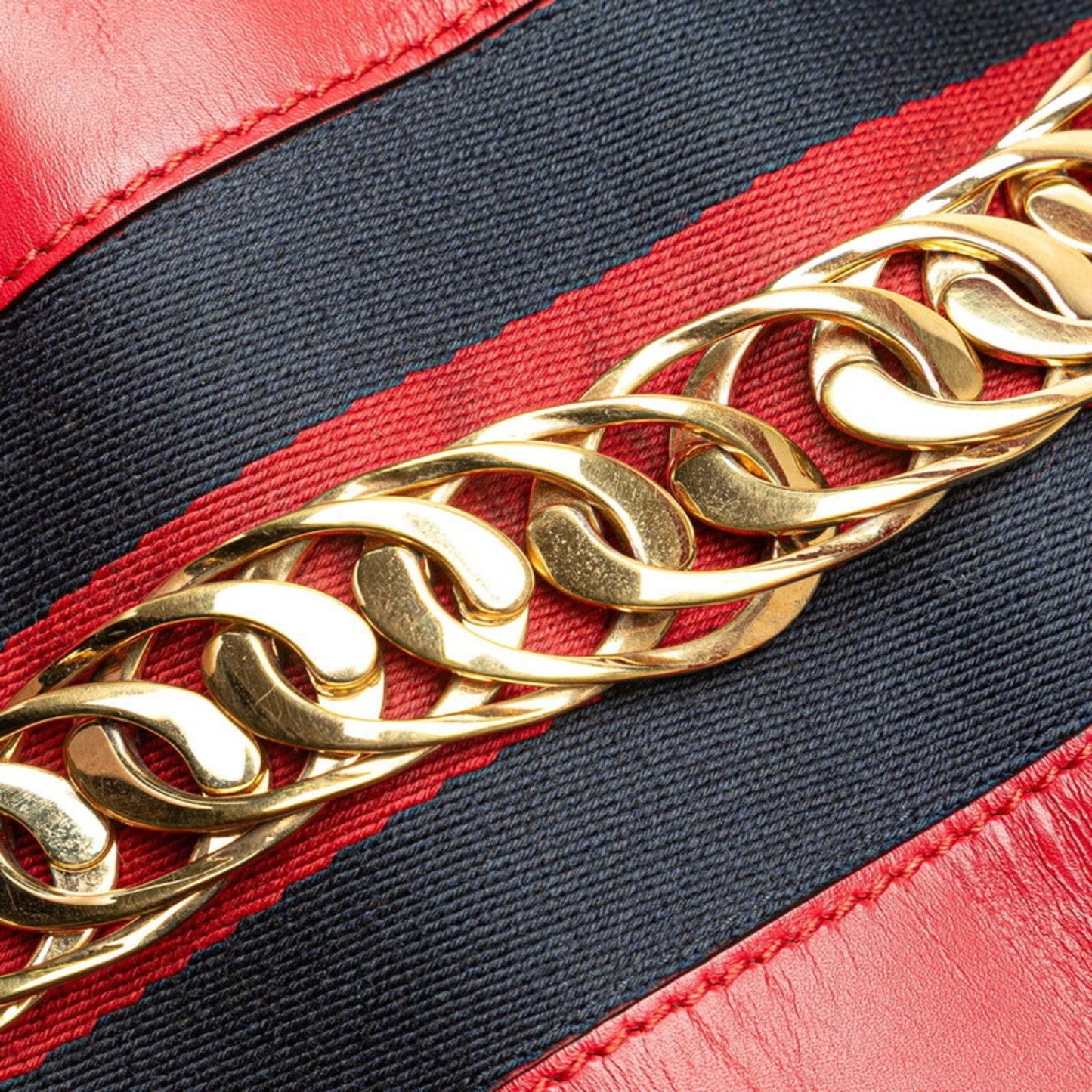 Gucci Sherry Line Red Color Leather Handbag Shoulder Bag ( )
