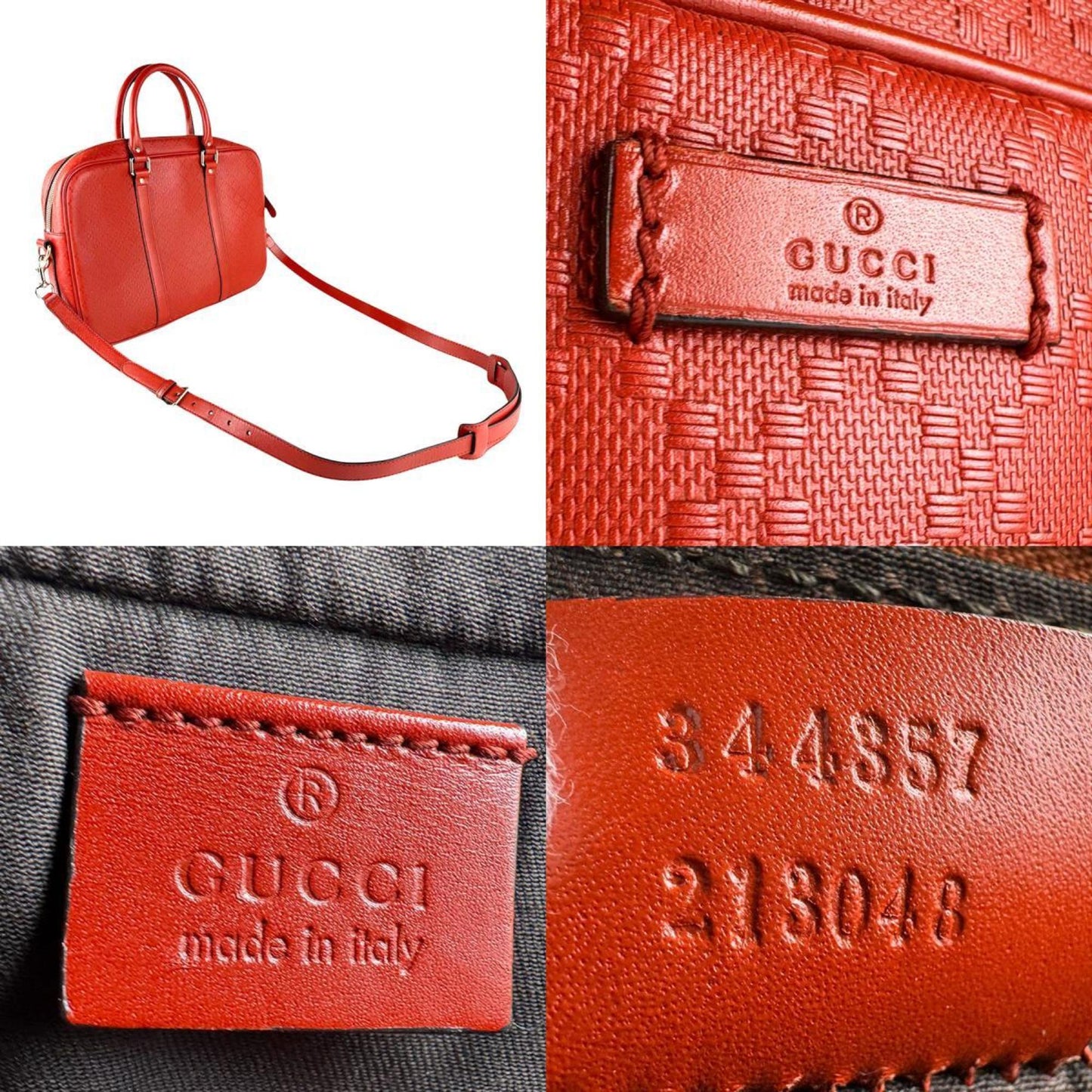 Gucci Orange Leather Handbag Shoulder Bag ( )