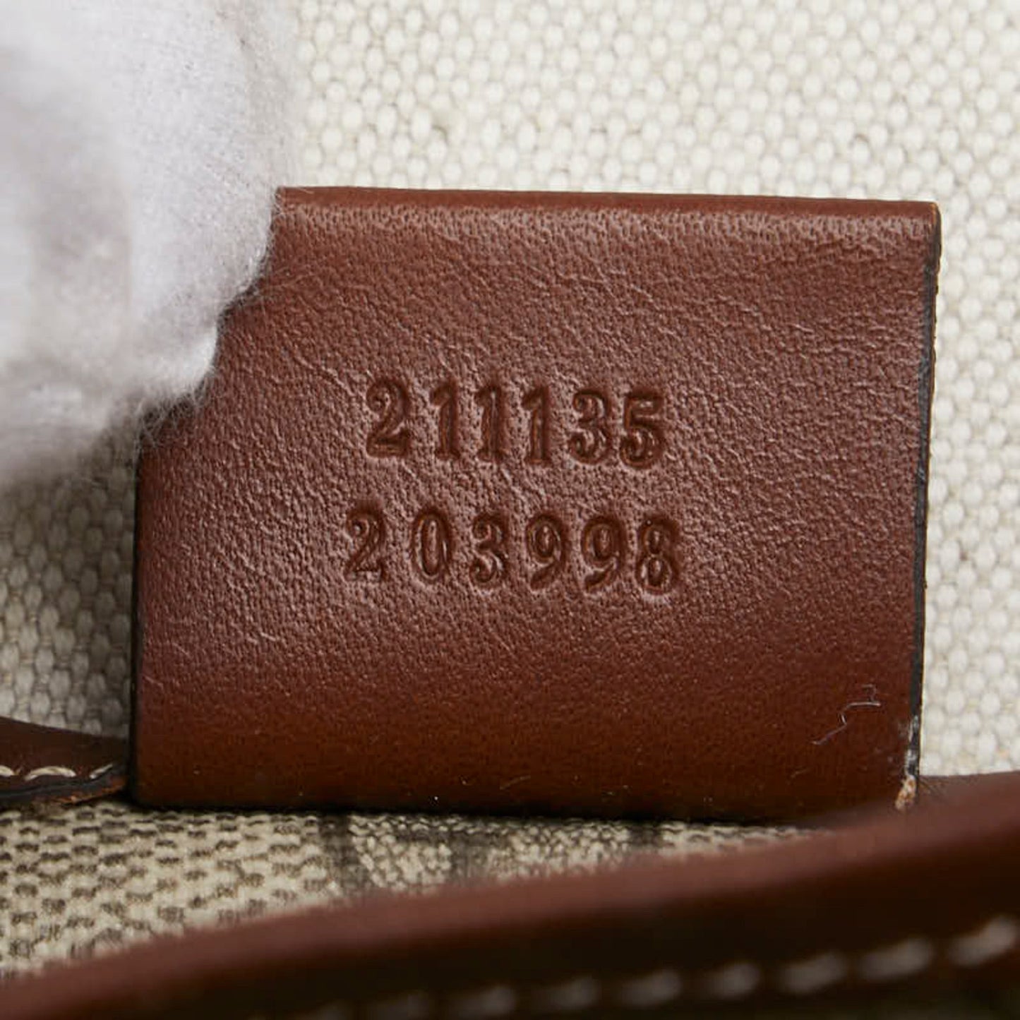 Gucci Sherry Line Beige Brown Pvc Leather Tote Bag ( )