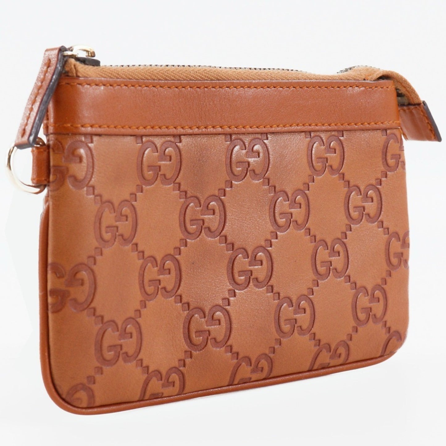 Gucci Brown Leather Pouch ( )