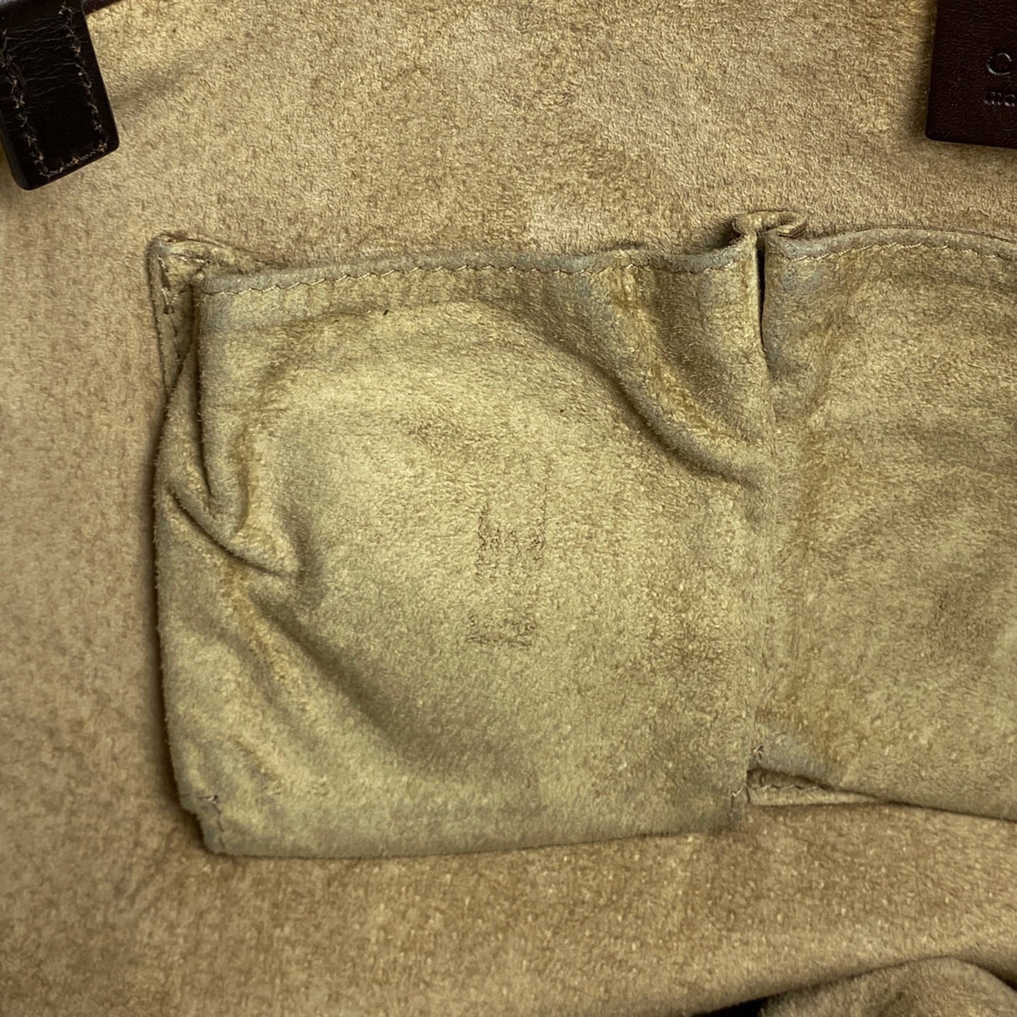 Gucci Brown Fabric Leather Shoulder Bag ( )