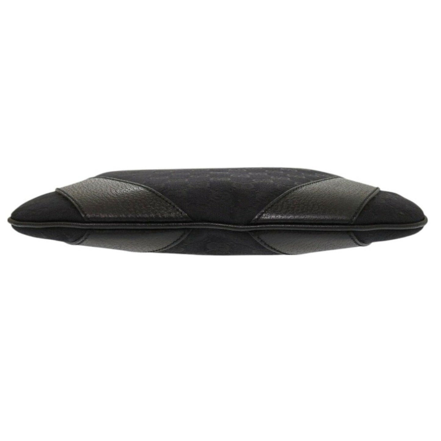 Gucci Black Gg Canvas Leather Handbag Shoulder Bag ( )