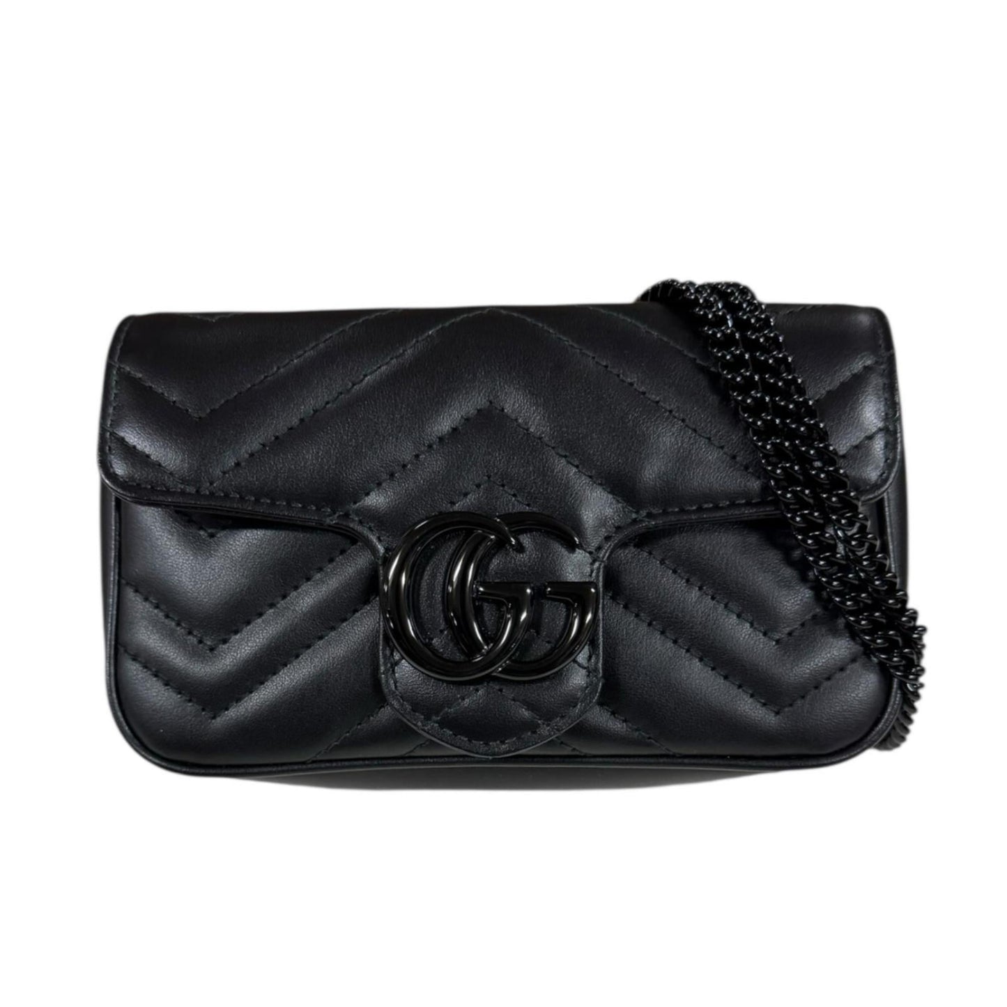 Gucci Gg Marmont Black Leather Shoulder Bag ( )