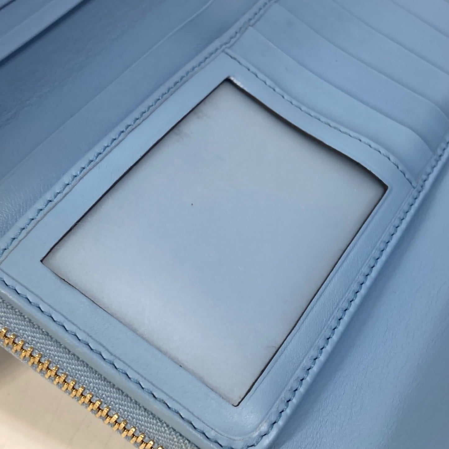 Gucci Blue Leather Long Wallet (Bi-Fold) ( )
