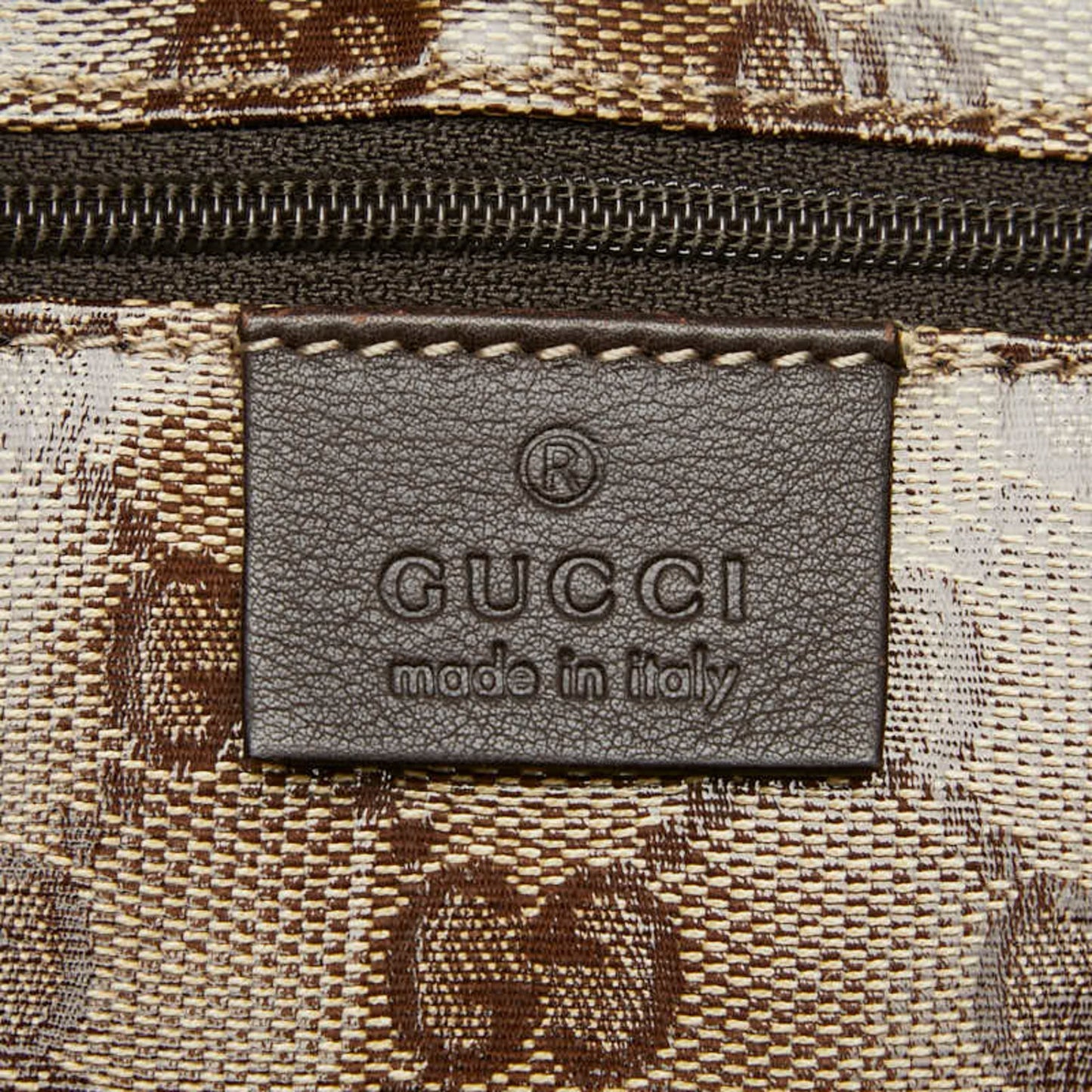 Gucci Gg Crystal Beige Brown Pvc Leather Tote Bag ( )