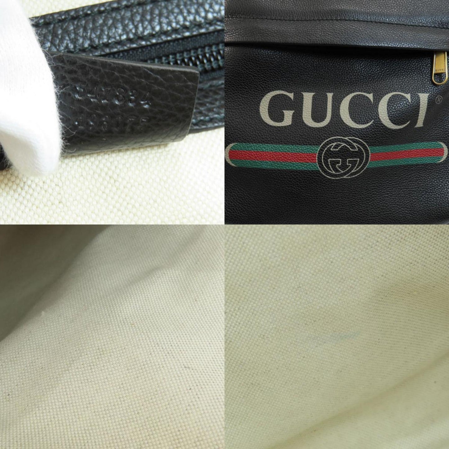 Gucci Black Leather Backpack ( )