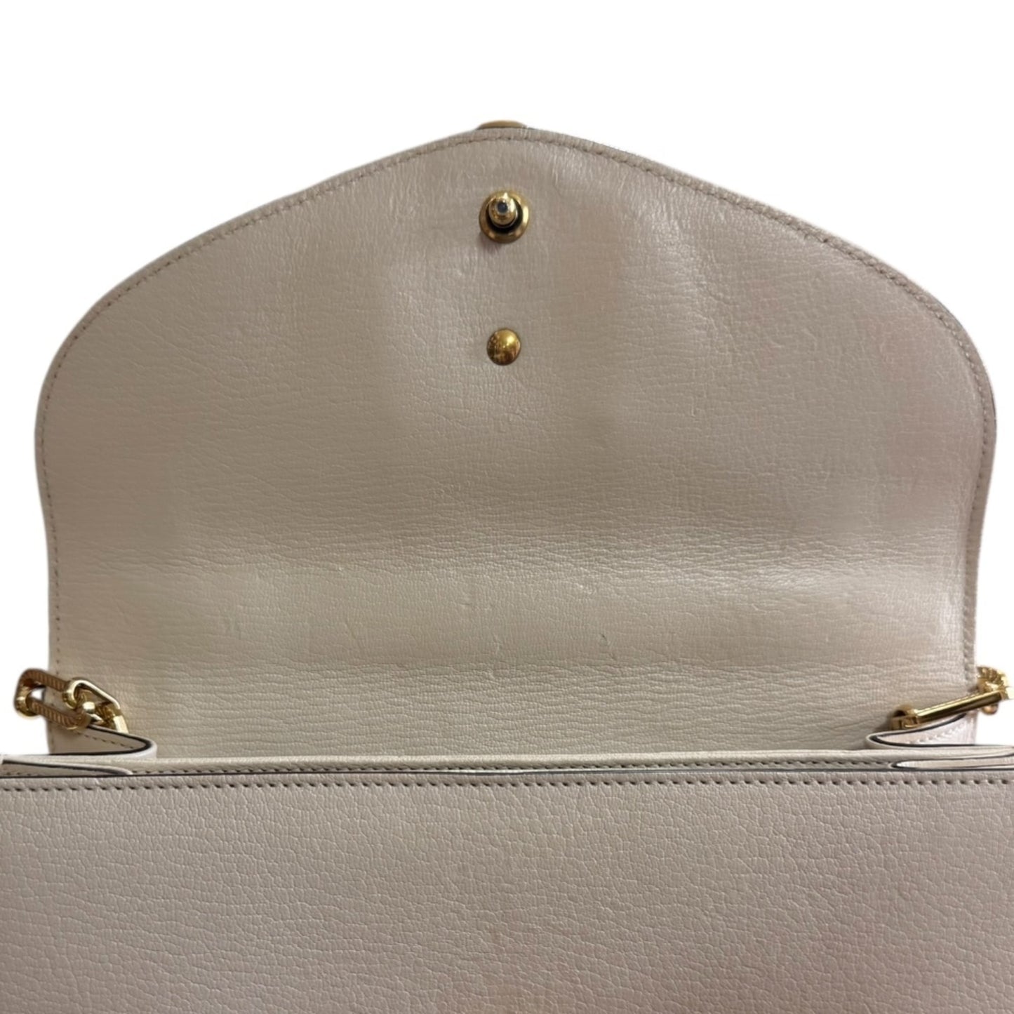 Gucci Beige Red Color Leather Shoulder Bag ( )