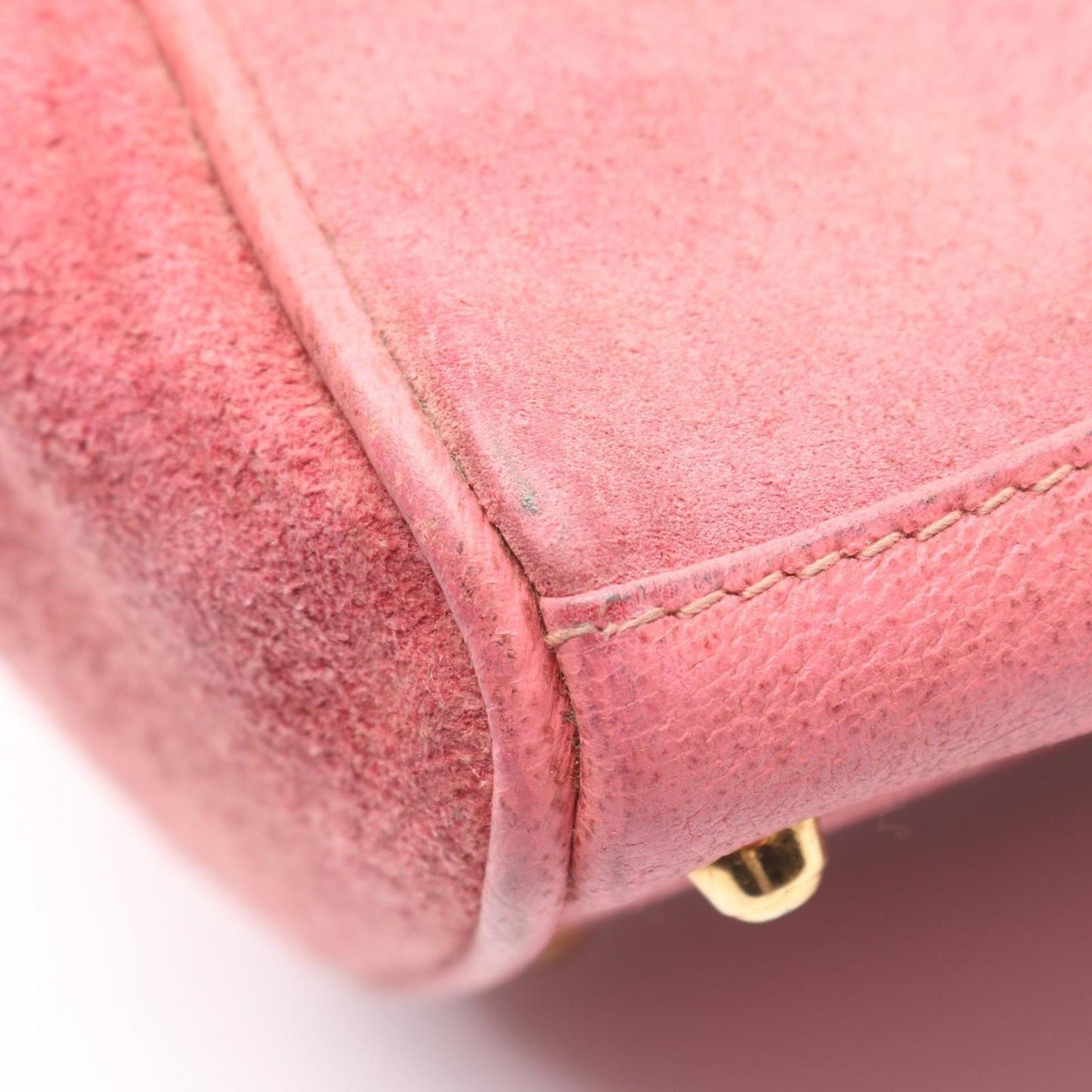 Gucci Pink Suede Leather Handbag ( )