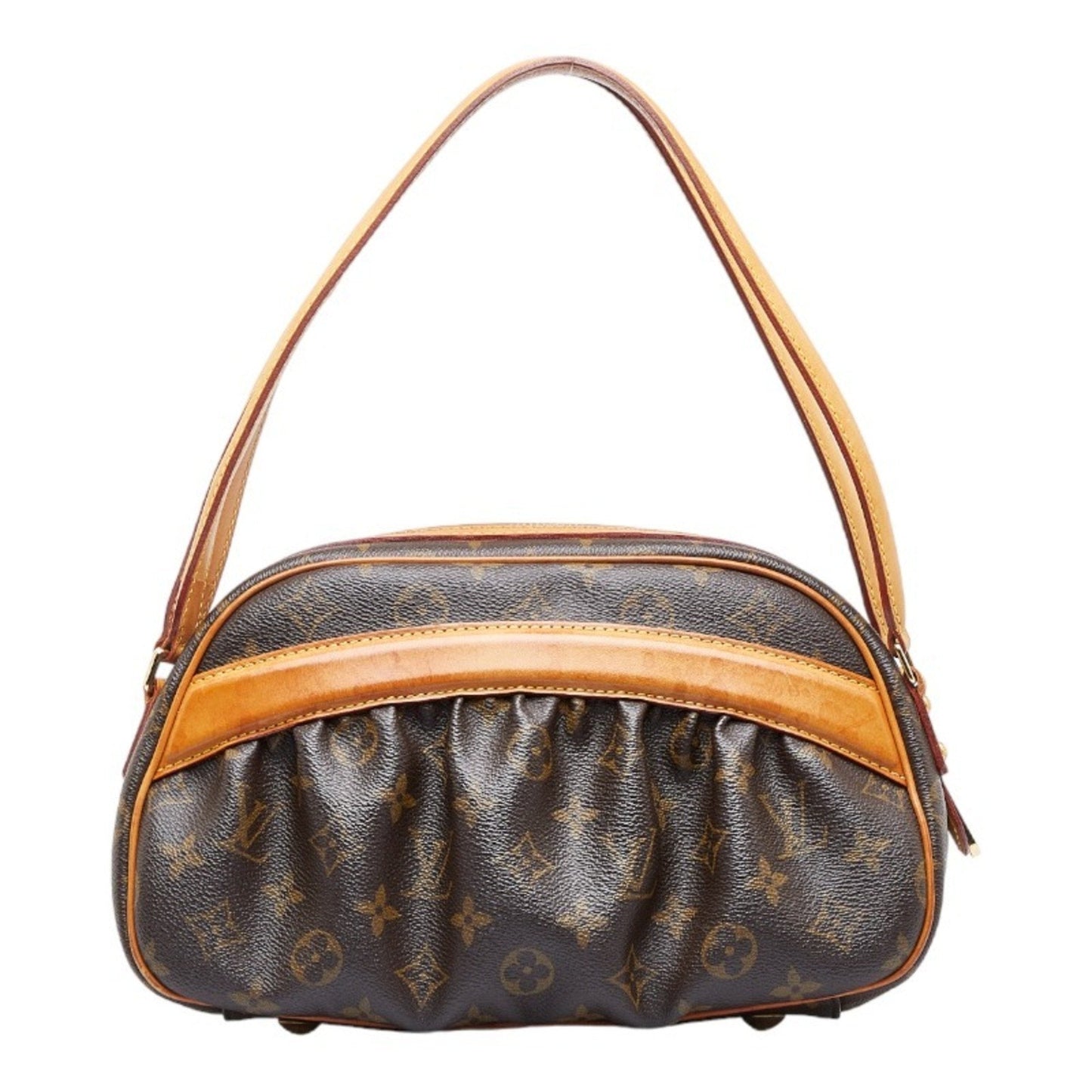 LOUIS VUITTON Monogram Clara Handbag Brown PVC Leather Ladies