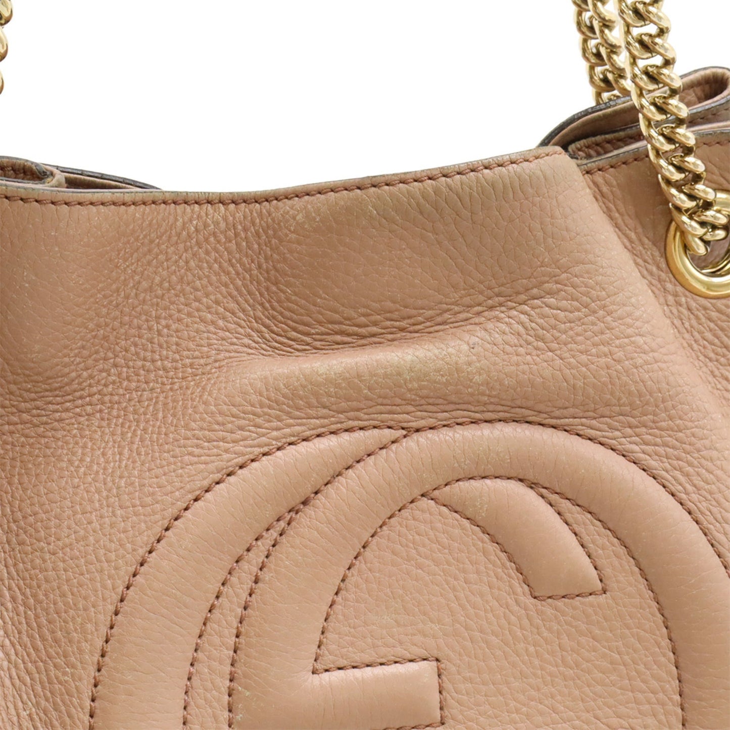 Gucci Pink Leather Shoulder Bag Tote Bag ( )