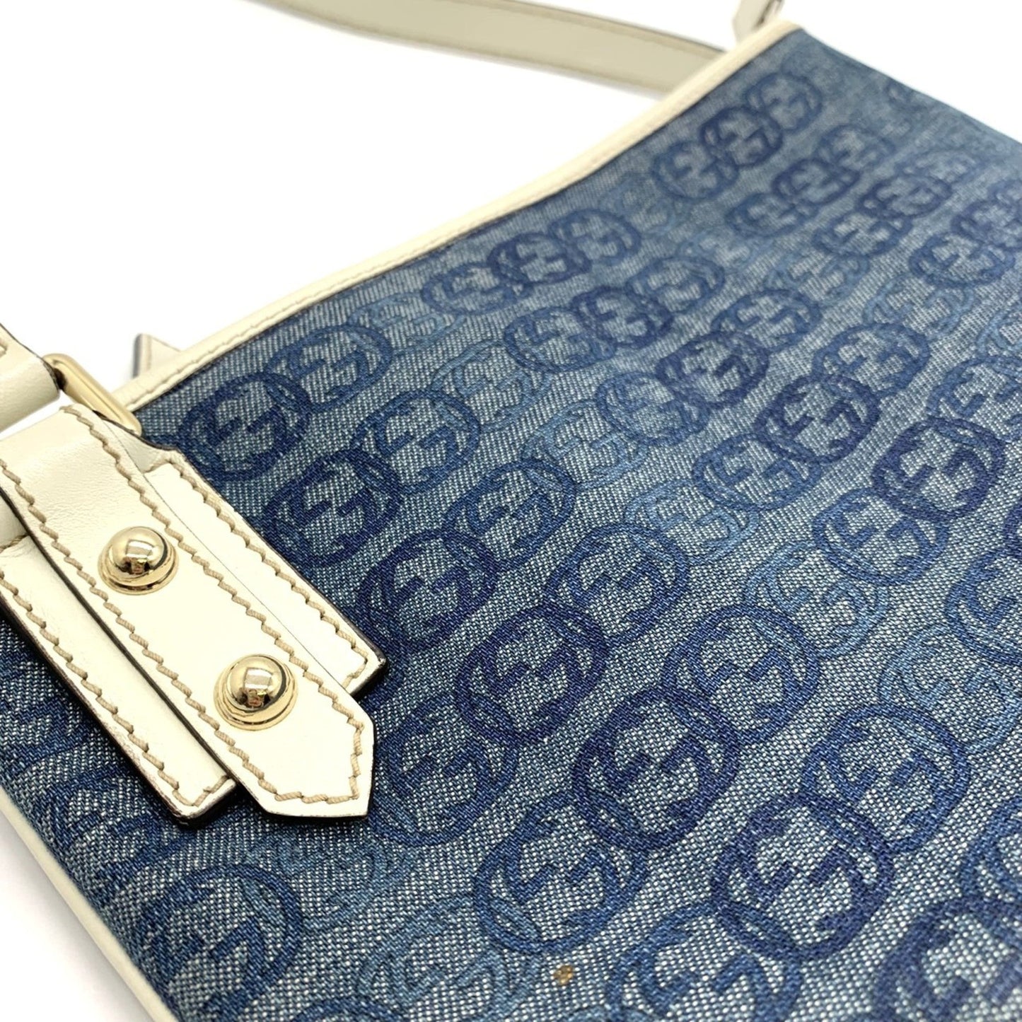 Gucci Blue Denim Shoulder Bag ( )