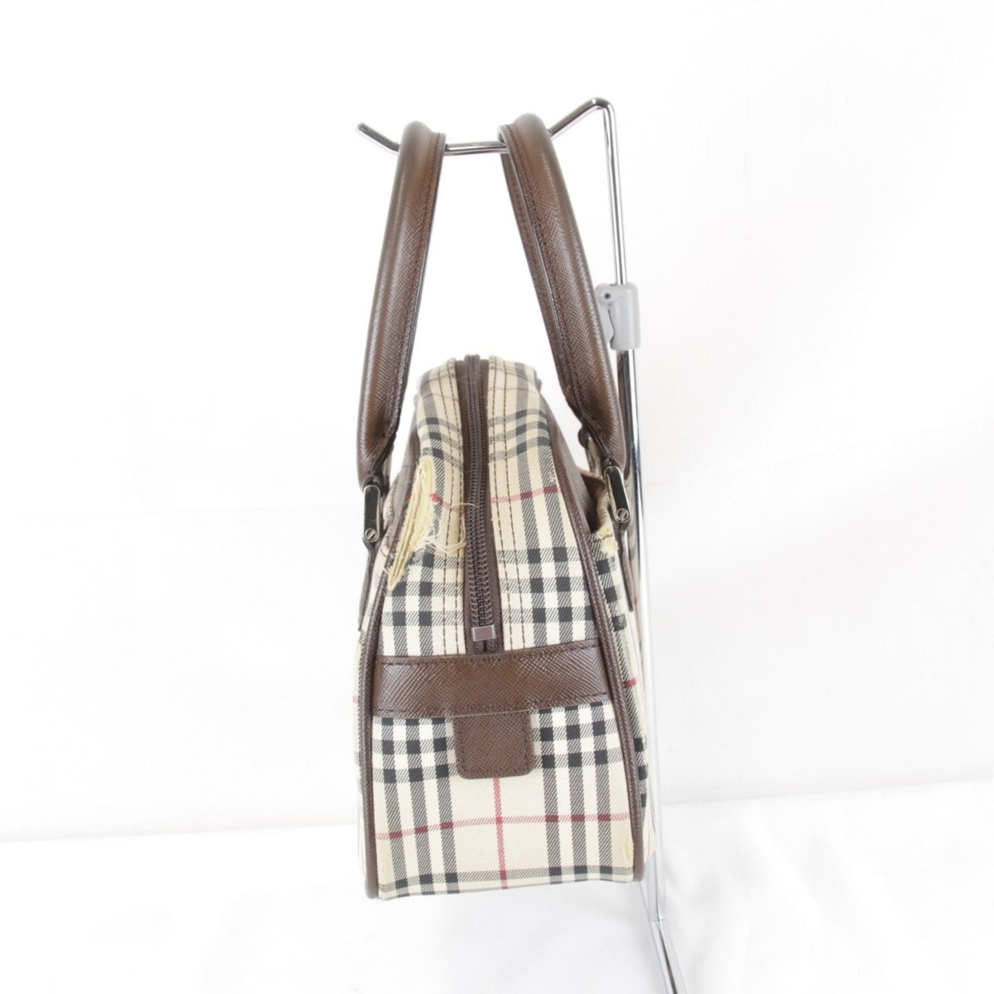 Burberry Beige Canvas Leather Handbag ( )