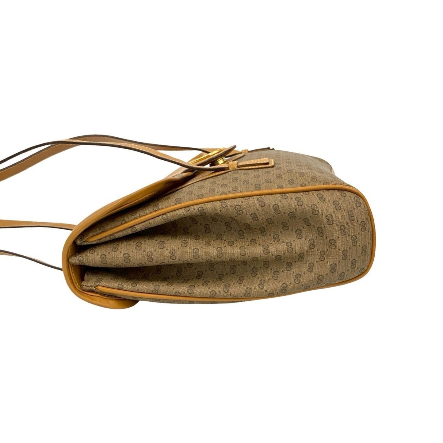 Gucci Brown Leather Pvc Shoulder Bag Tote Bag ( )