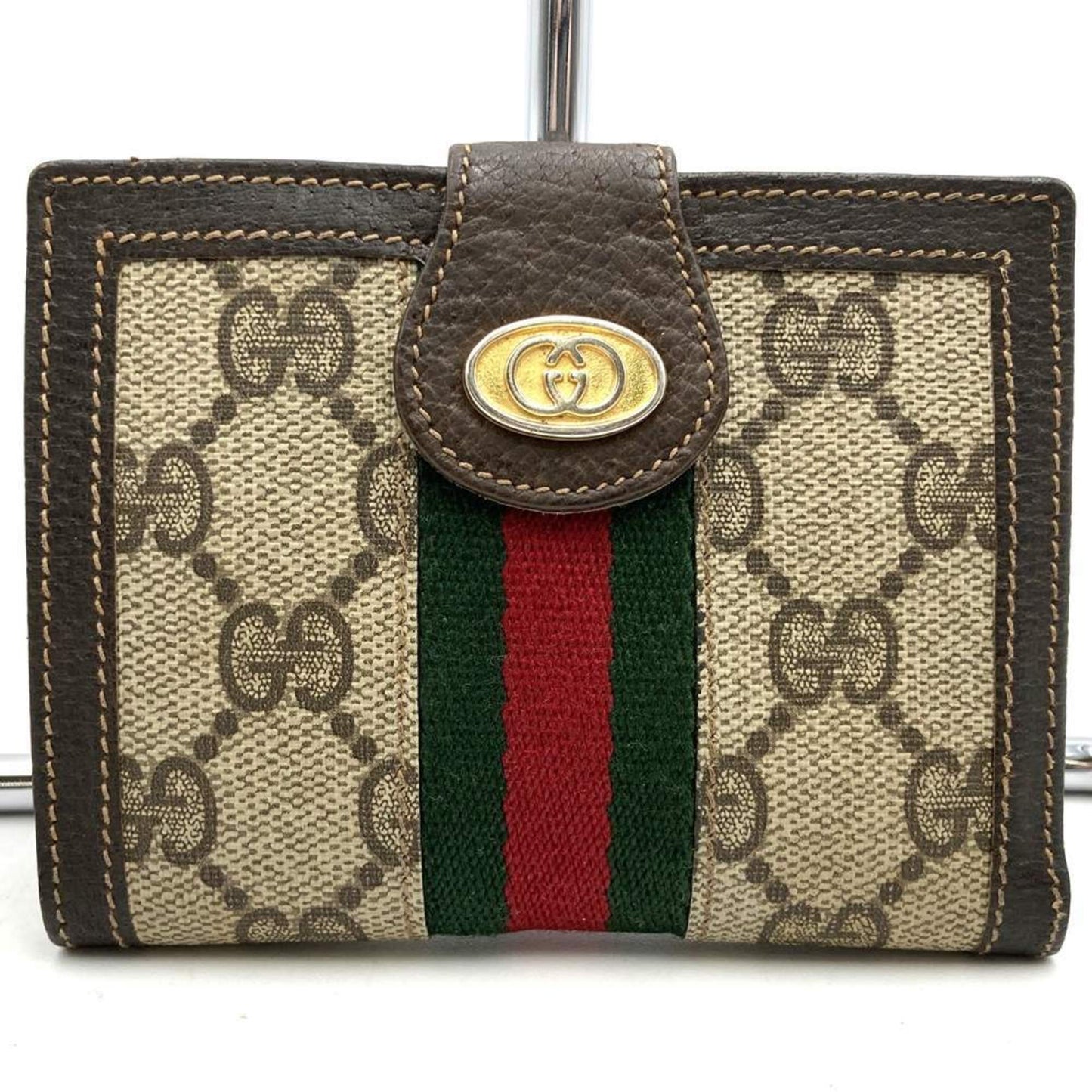 Gucci Brown Gg Supreme Leather Wallet (Bi-Fold) ( )