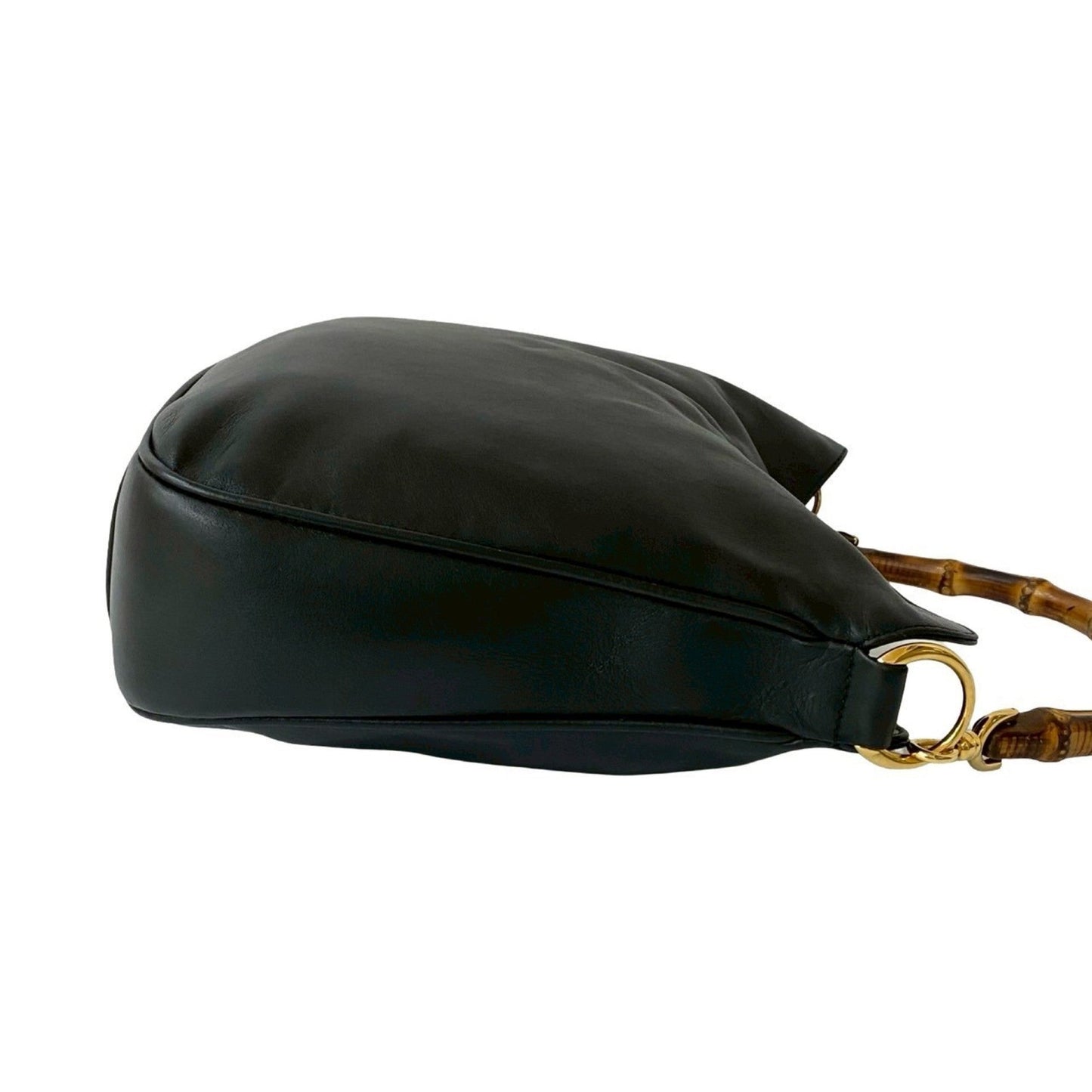 Gucci Black Leather Handbag Tote Bag ( )