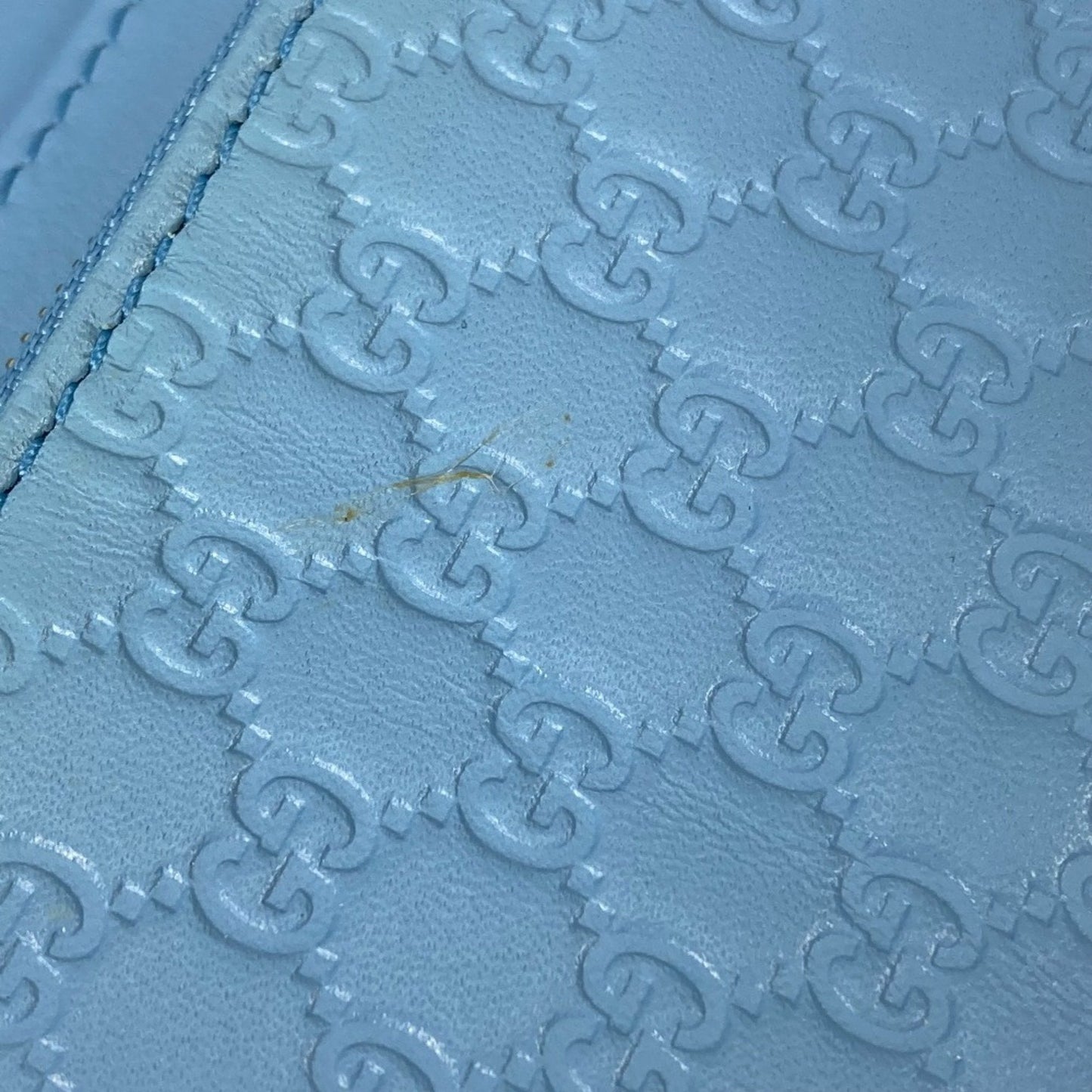 Gucci Blue Leather Chain/Shoulder Wallet ( )