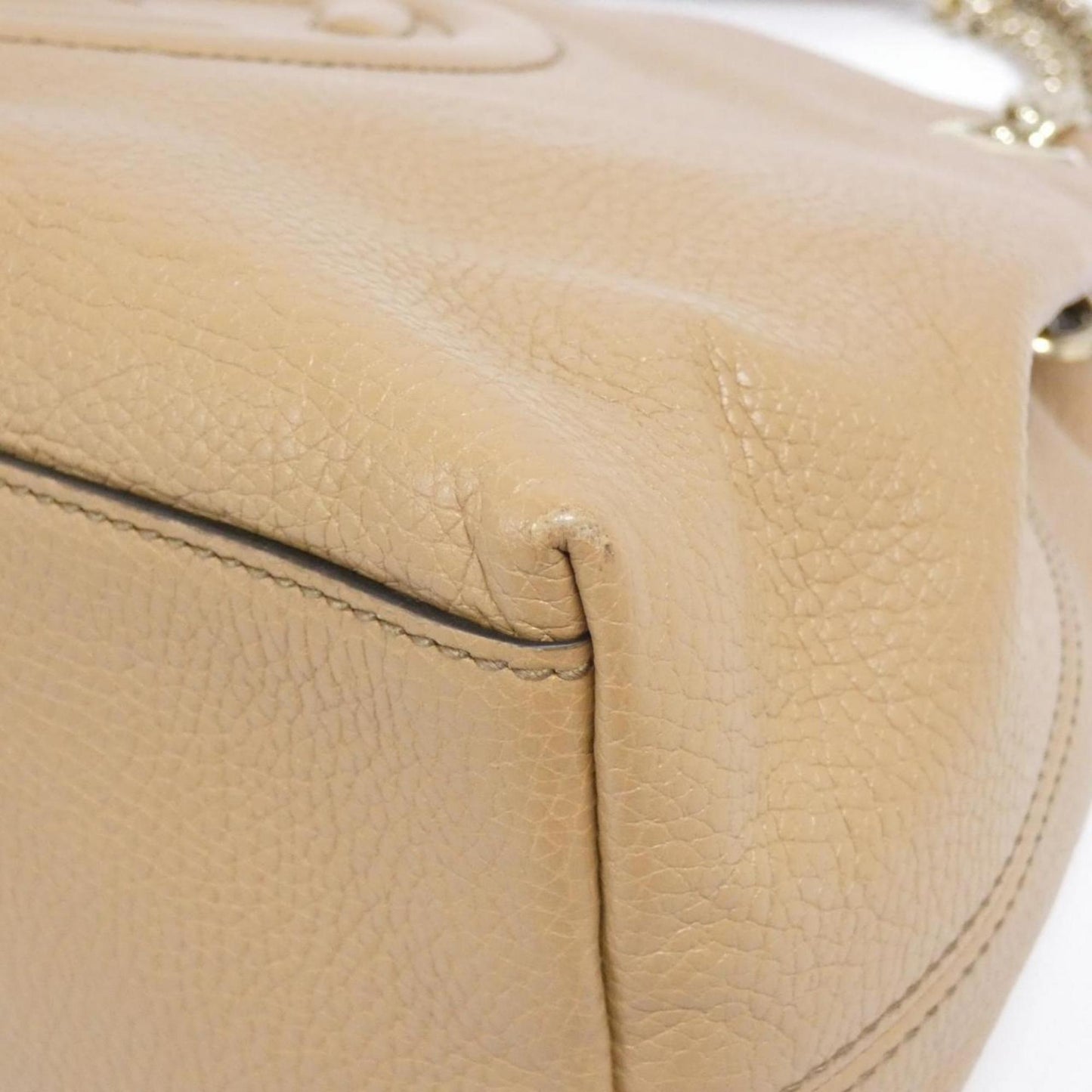 Gucci Beige Leather Shoulder Bag ( )