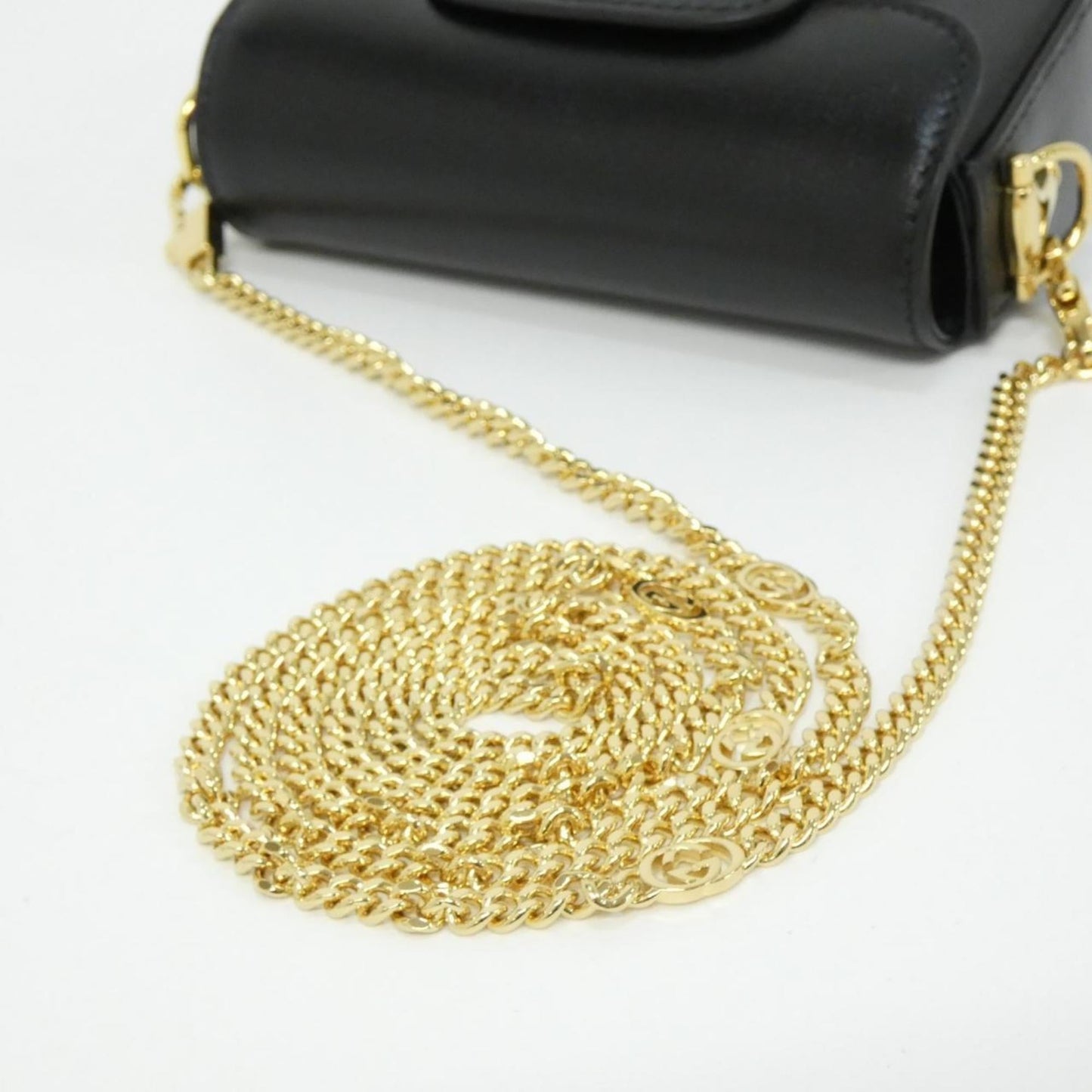 Gucci Black Leather Shoulder Bag ( )