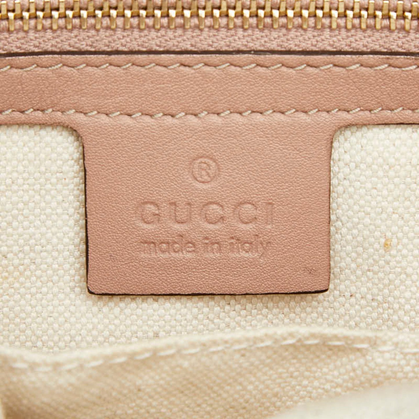 Gucci Pink Beige Leather Handbag Shoulder Bag ( )