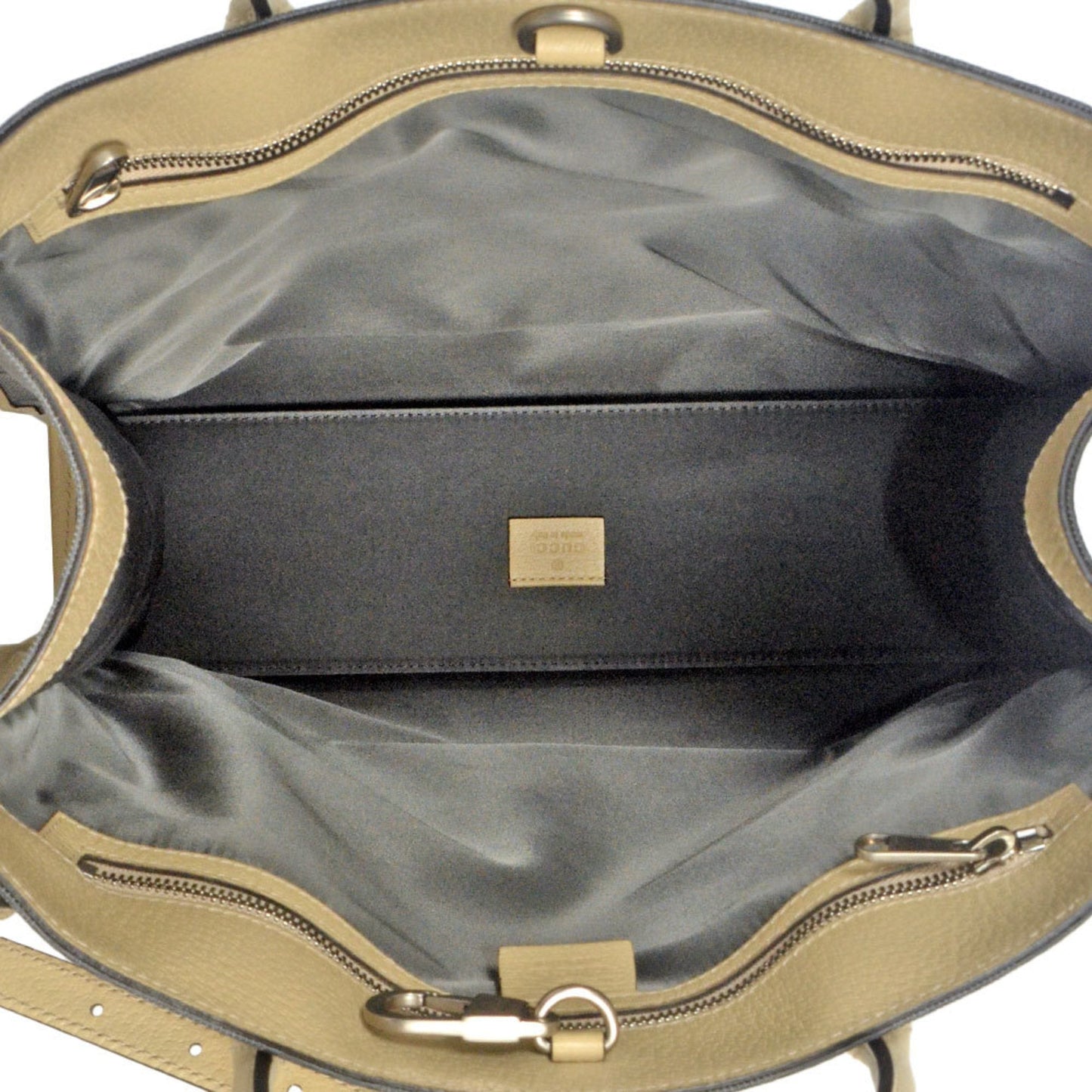Gucci Gray Nylon Leather Tote Bag ( )