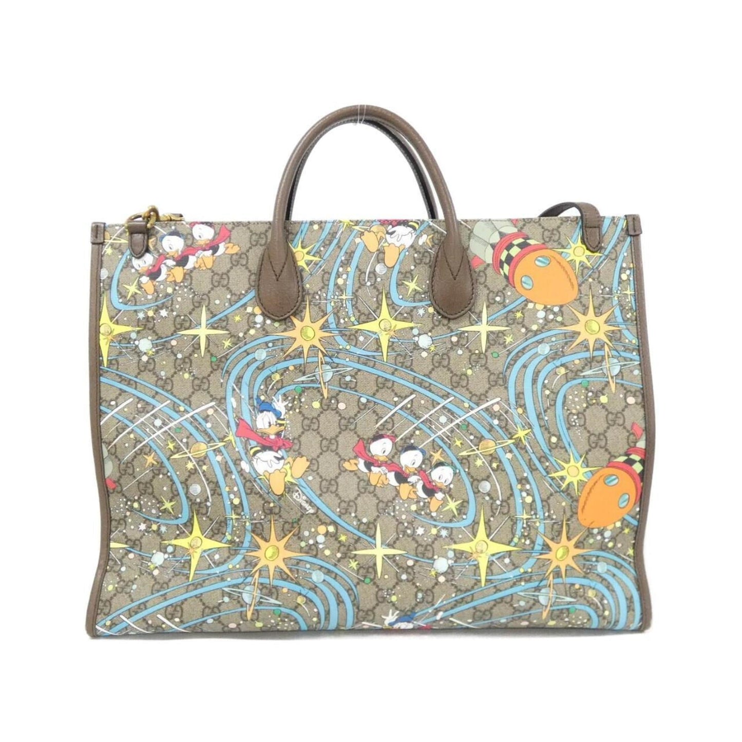 Gucci Beige Brown Gg Supreme Leather Handbag ( )