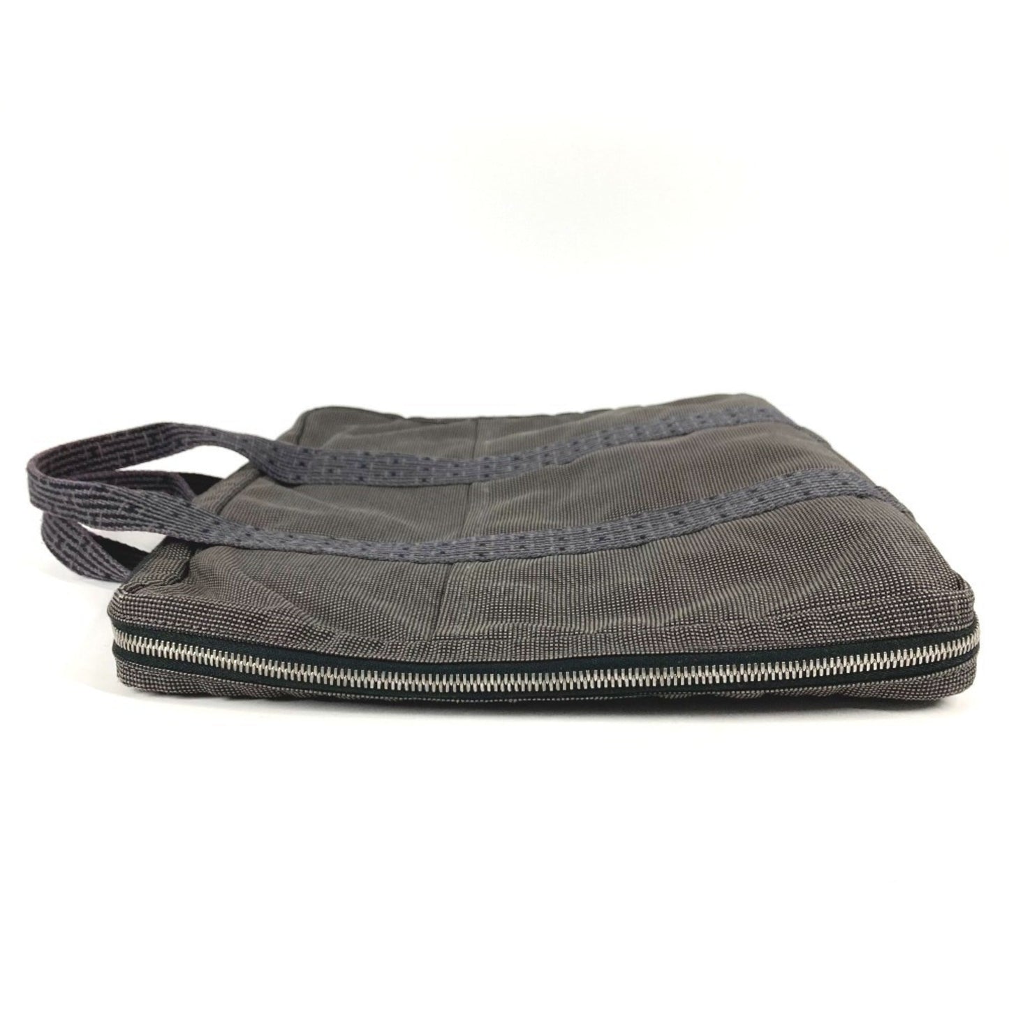 Hermes Gray Canvas Briefcase Handbag ( )