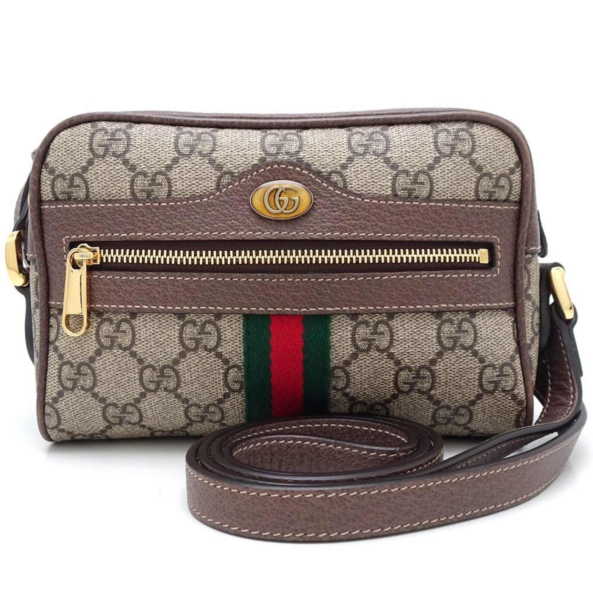 Gucci Leather Canvas Shoulder Bag