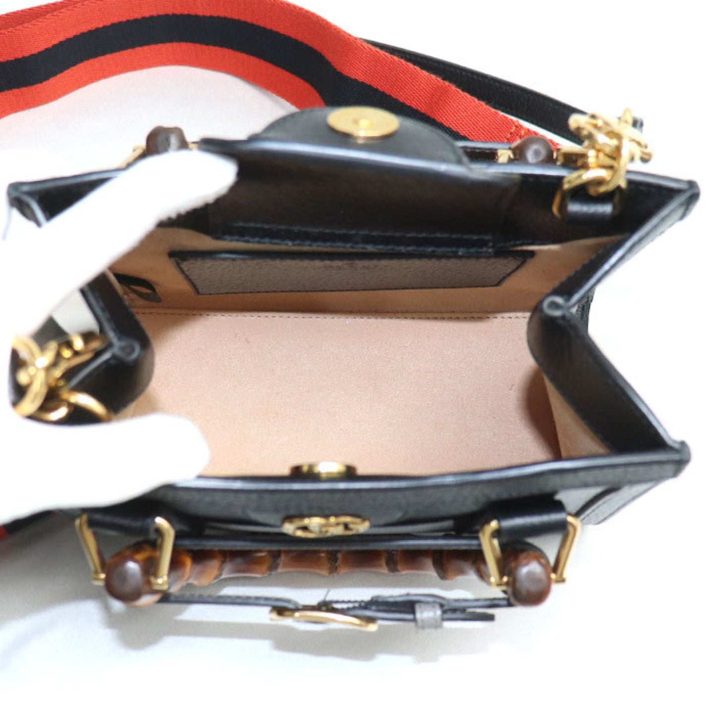 Gucci Black Leather Shoulder Bag ( )