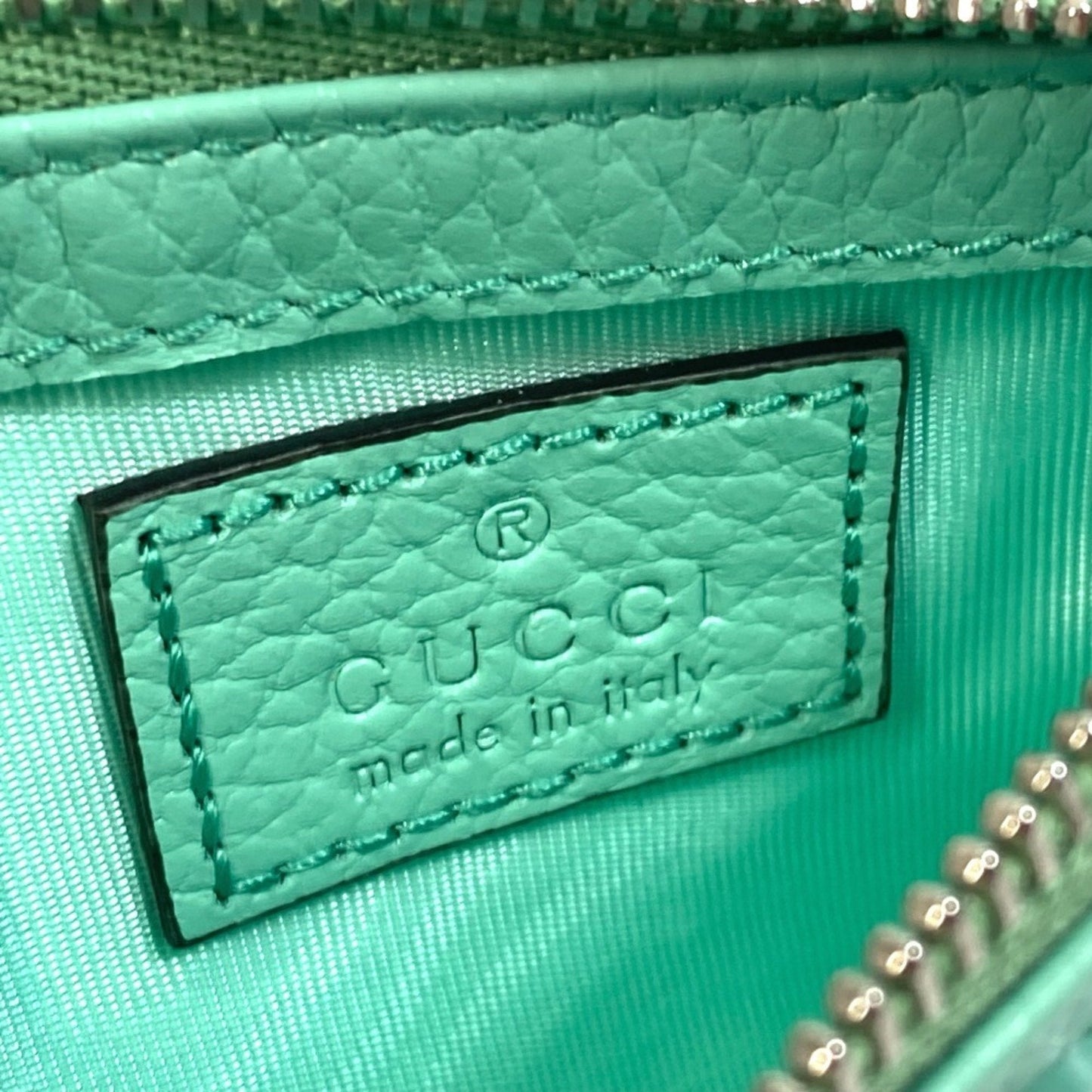 Gucci Green Leather Coin Purse/Coin Case ( )